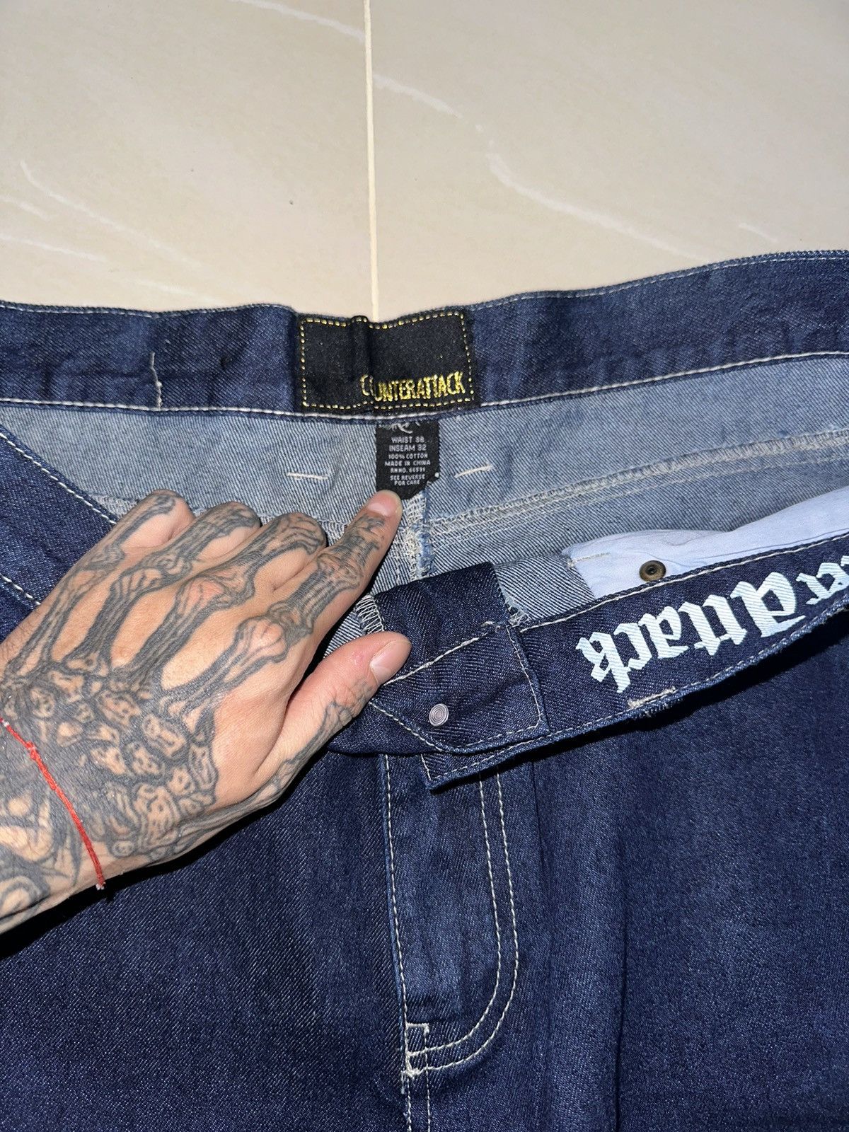 JNCO × Japanese Brand × Vintage Counterattack baggy jean Size US 38 / EU 54 - 4 Thumbnail