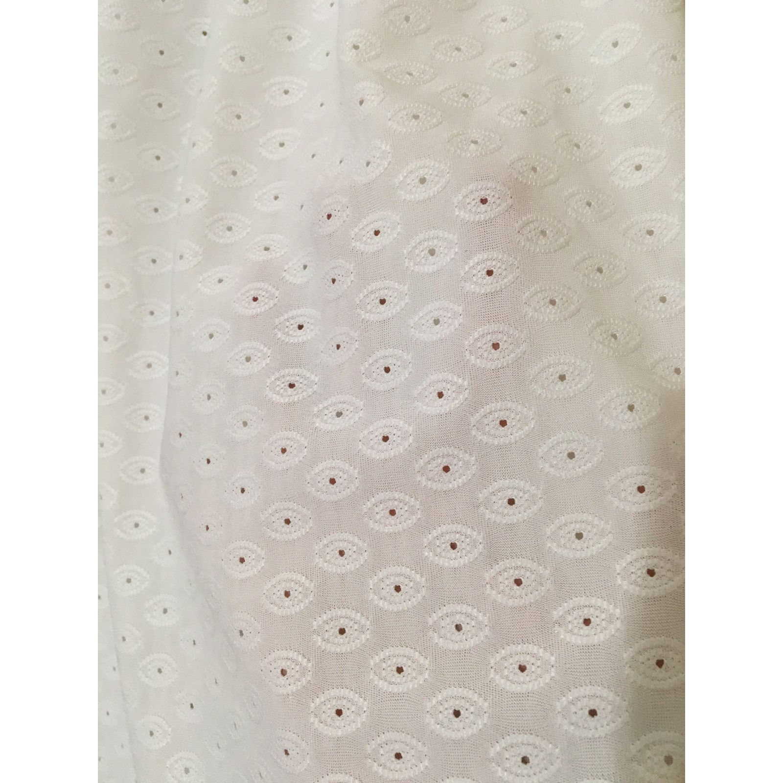 Michael Kors Michael Kors Fashion Basics XS White Gathered Eyelet Top Size XS / US 0-2 / IT 36-38 - 3 Thumbnail