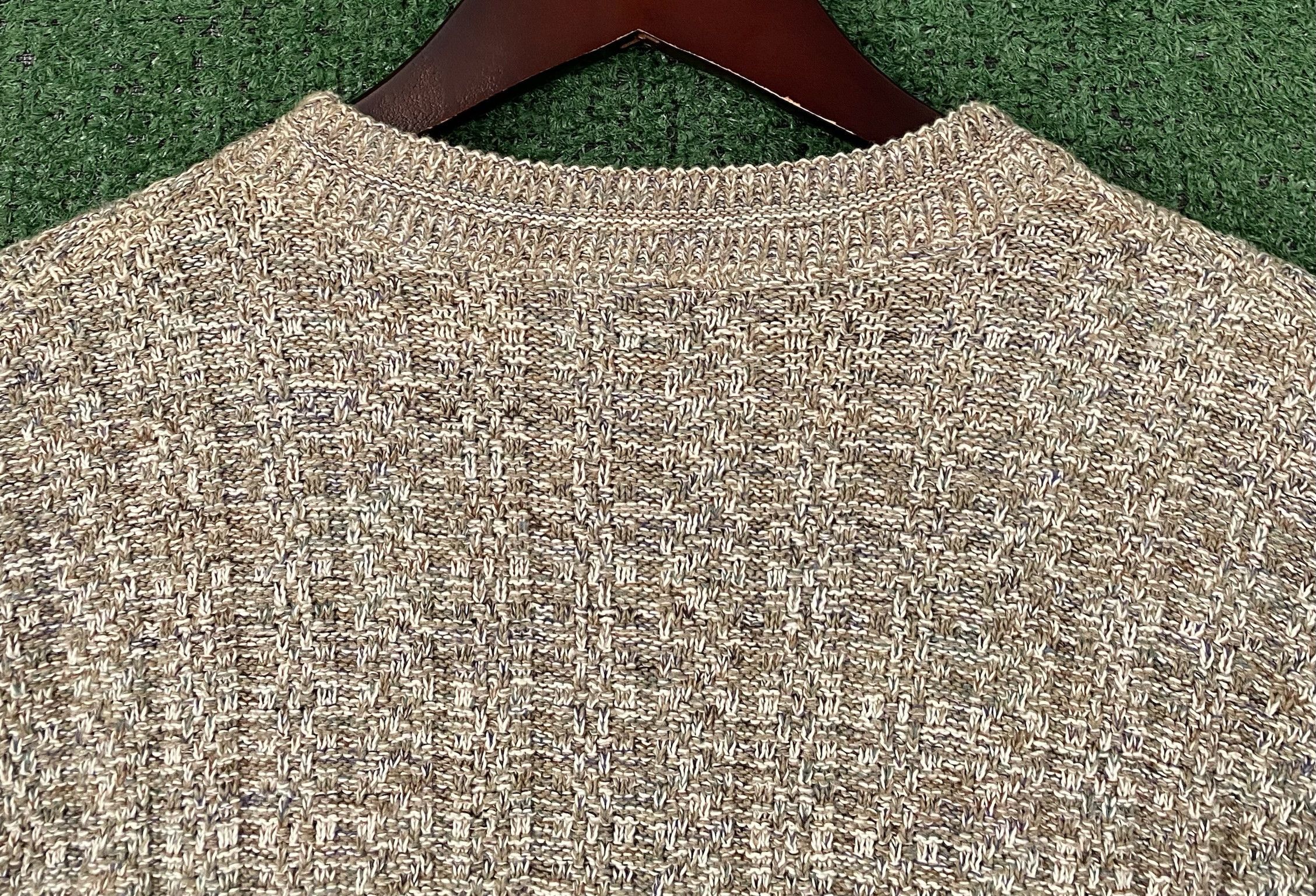 Bill Blass New Vintage Bill Blass Textured Oatmeal Patterned Sweater XL Size US XL / EU 56 / 4 - 7 Thumbnail