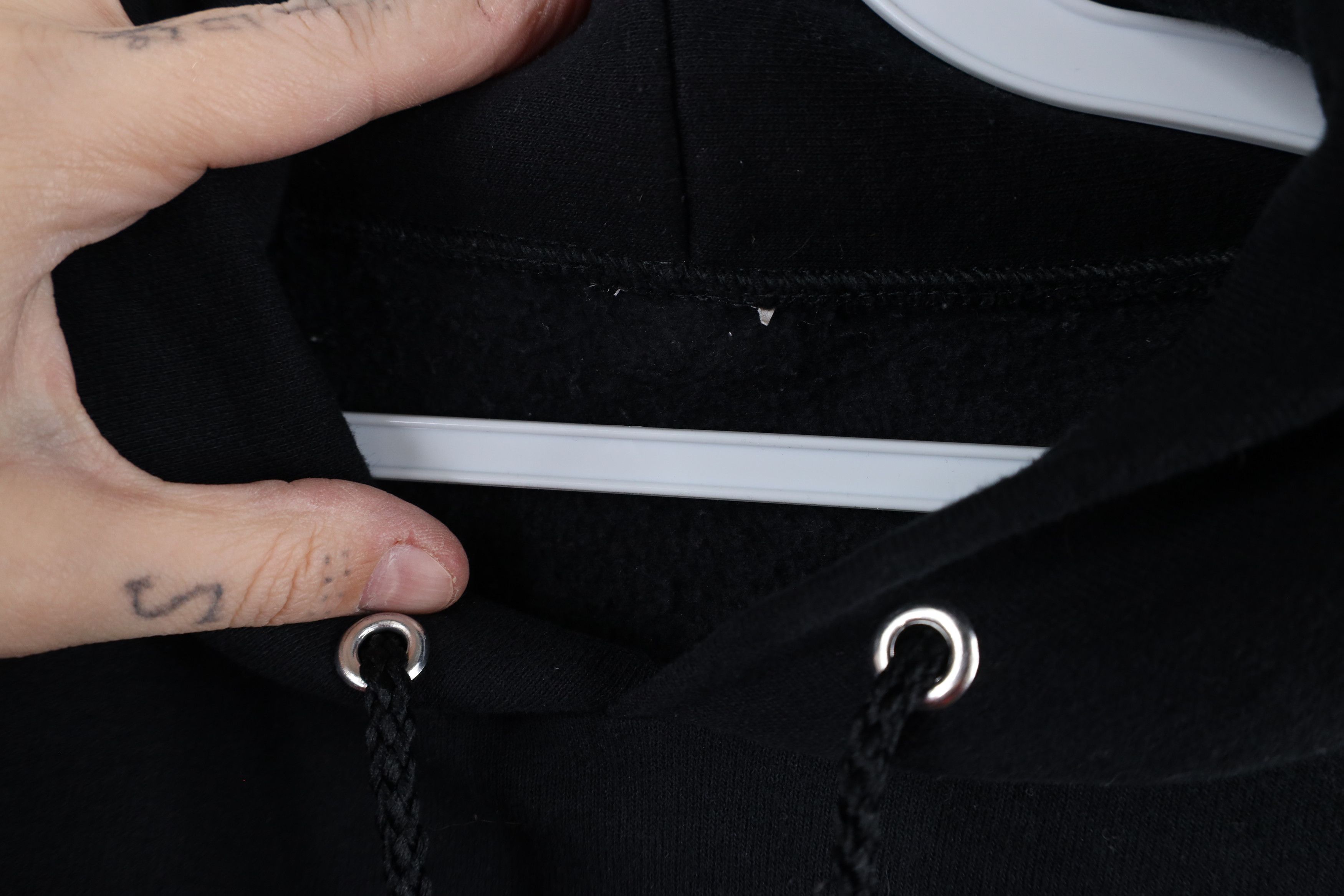 Vintage Vintage 90s Streetwear Blank Hoodie Sweatshirt Black Size US XL / EU 56 / 4 - 8 Thumbnail