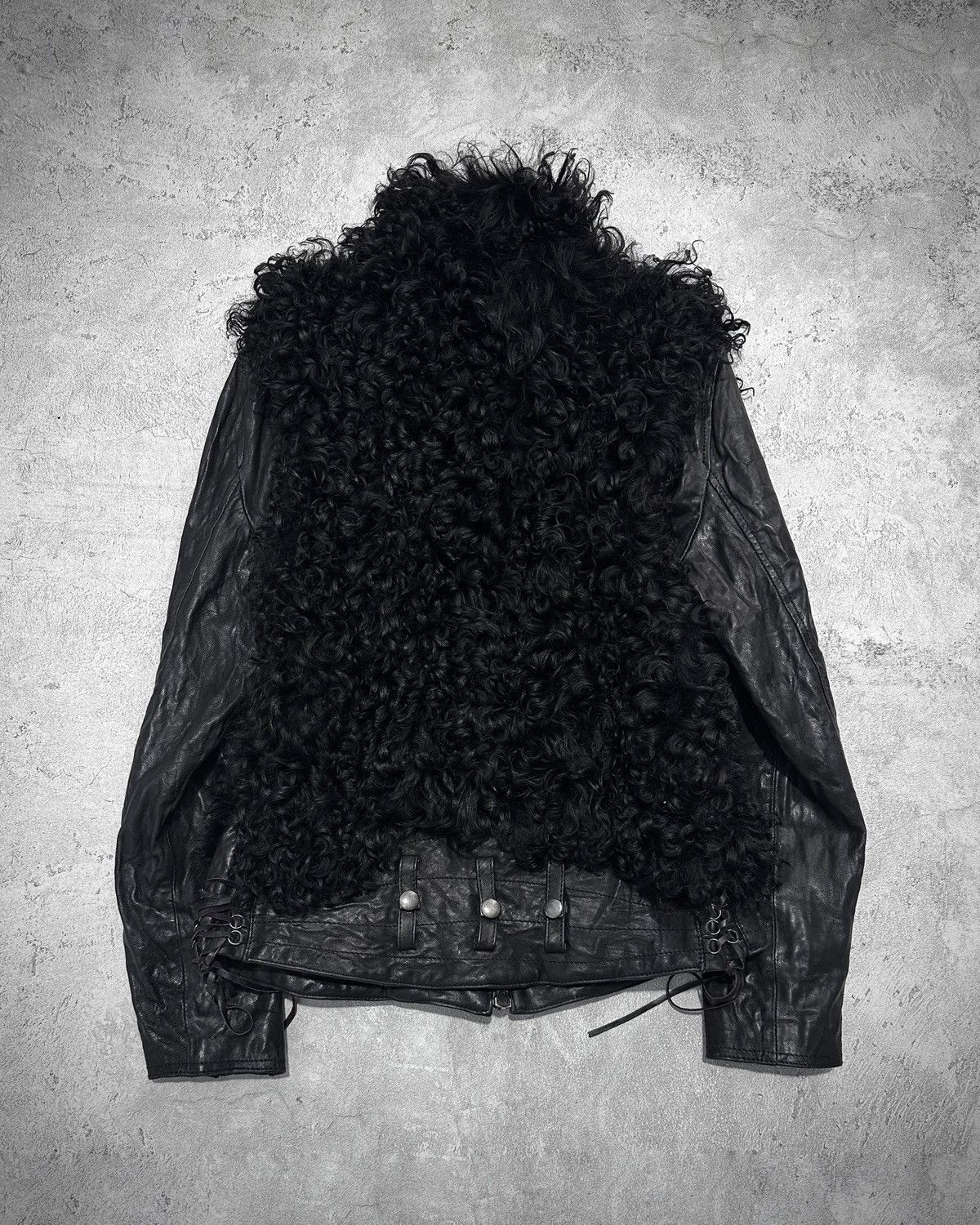R13 Rare R13 Furry Shrunken Shearling Leather Riders Jacket Size US L / EU 52-54 / 3 - 5 Thumbnail