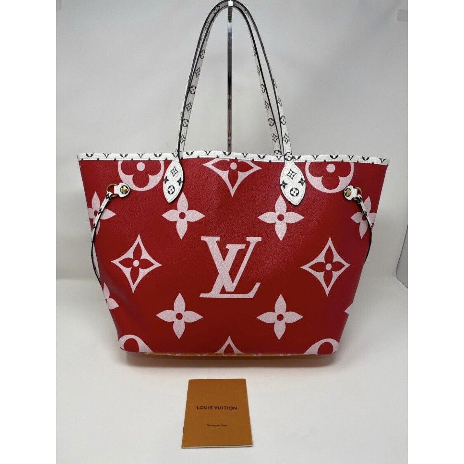 Louis Vuitton Louis Vuitton Red/Multi Giant Monogram Ltd. Ed MM Neverfull Size ONE SIZE - 3 Thumbnail