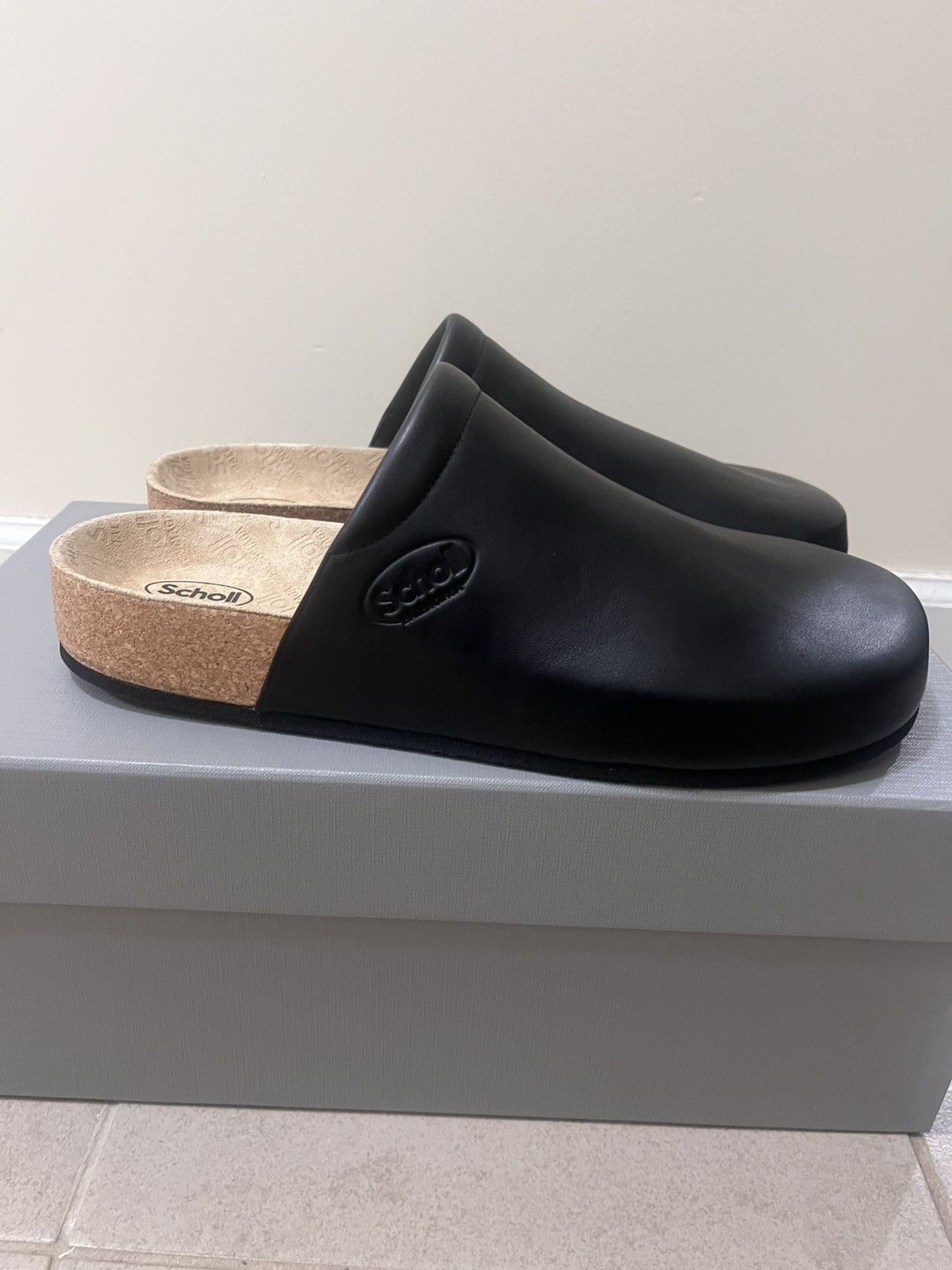 Balenciaga × Scholl Men’s Calfskin Flat Mule Sz 43(10us) Size US 10 / EU 43 - 1 Thumbnail