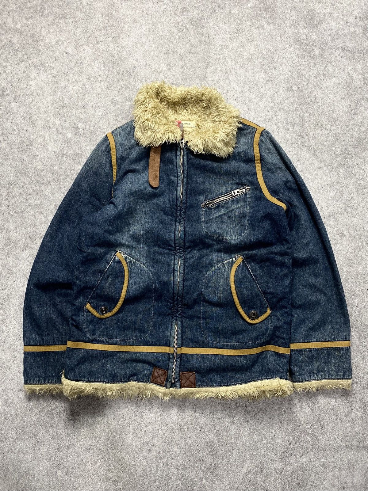 Japanese Brand 2000s Ant Gauge Fur denim jacket Size US M / EU 48-50 / 2 - 1 Thumbnail