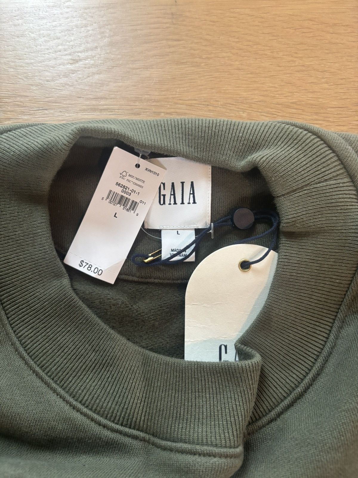 Cult Gaia Gap x Cult Gaia Logo Olive Crewneck Size L / US 10 / IT 46 - 3 Thumbnail