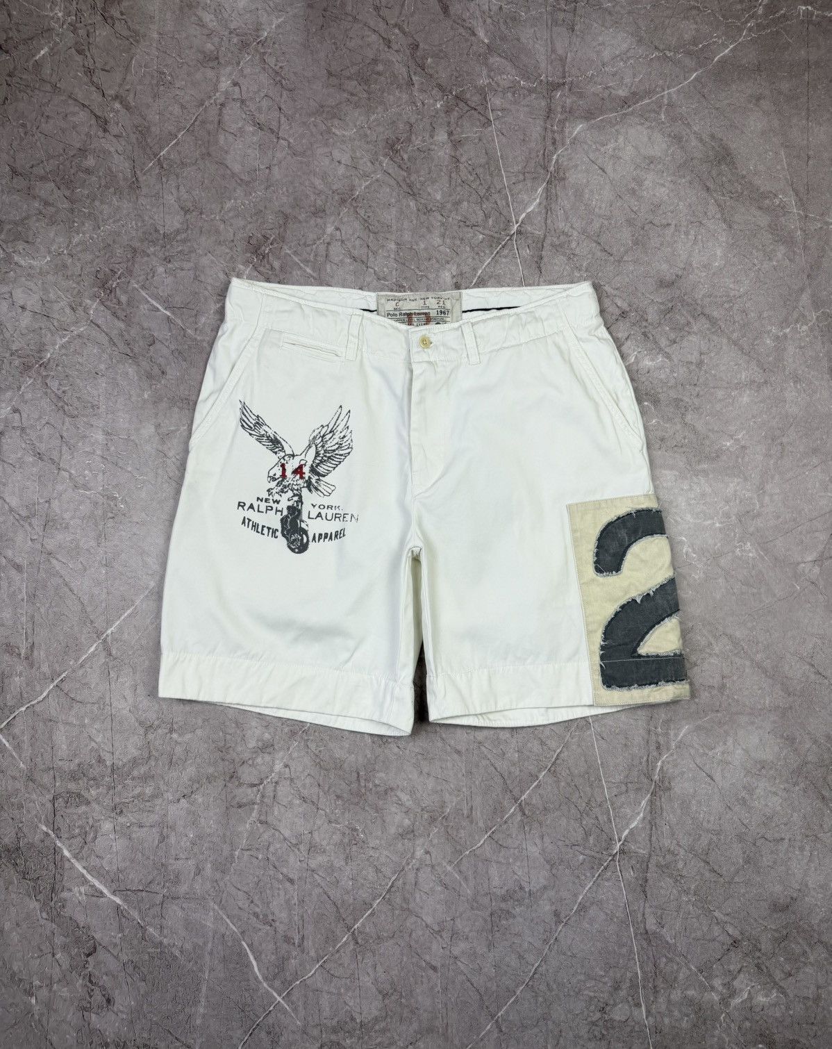 Polo Ralph Lauren VTG Style Polo Ralph Lauren Boxing Club Shorts White Size US 34 / EU 50 - 1 Thumbnail