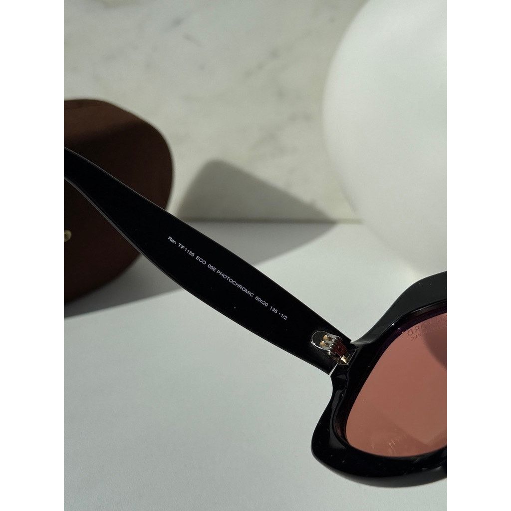 Tom Ford NEW Tom Ford FT1155 Ren Square Sunglasses Black Photochromic Size ONE SIZE - 8 Thumbnail