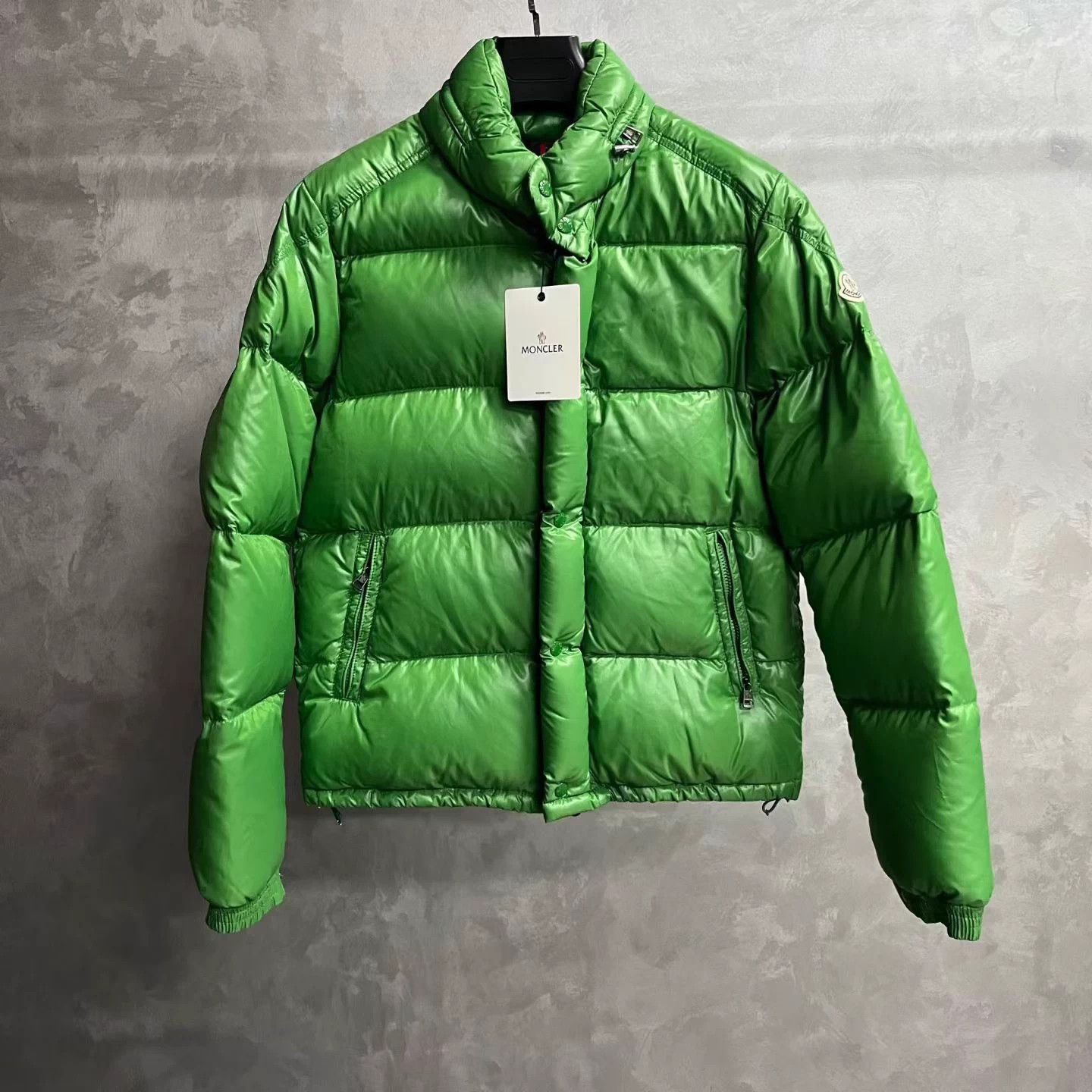 Moncler Moncler Green White Down Stand Collar Jacket SZ1 Size US M / EU 48-50 / 2 - 1 Thumbnail