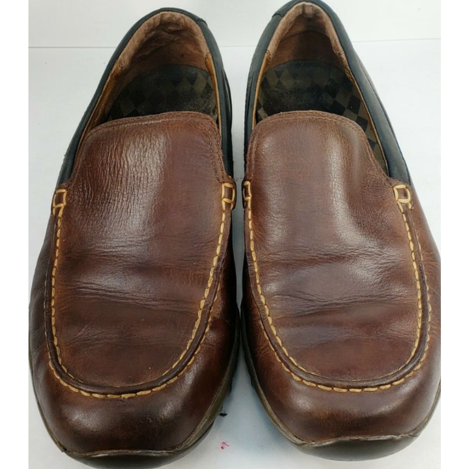 Merrell Merrell Men Moc Toe Loafer Size 9M Brown Leather Slip-on Leather Insole J73279 Size US 9 / EU 42 - 7 Thumbnail
