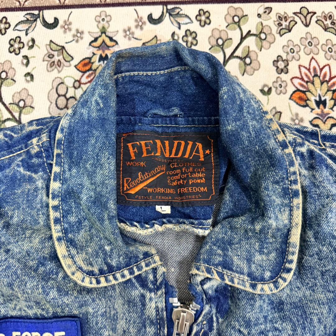 Vintage US AIR FORCE Denime Vintage Jacket Size US L / EU 52-54 / 3 - 6 Thumbnail