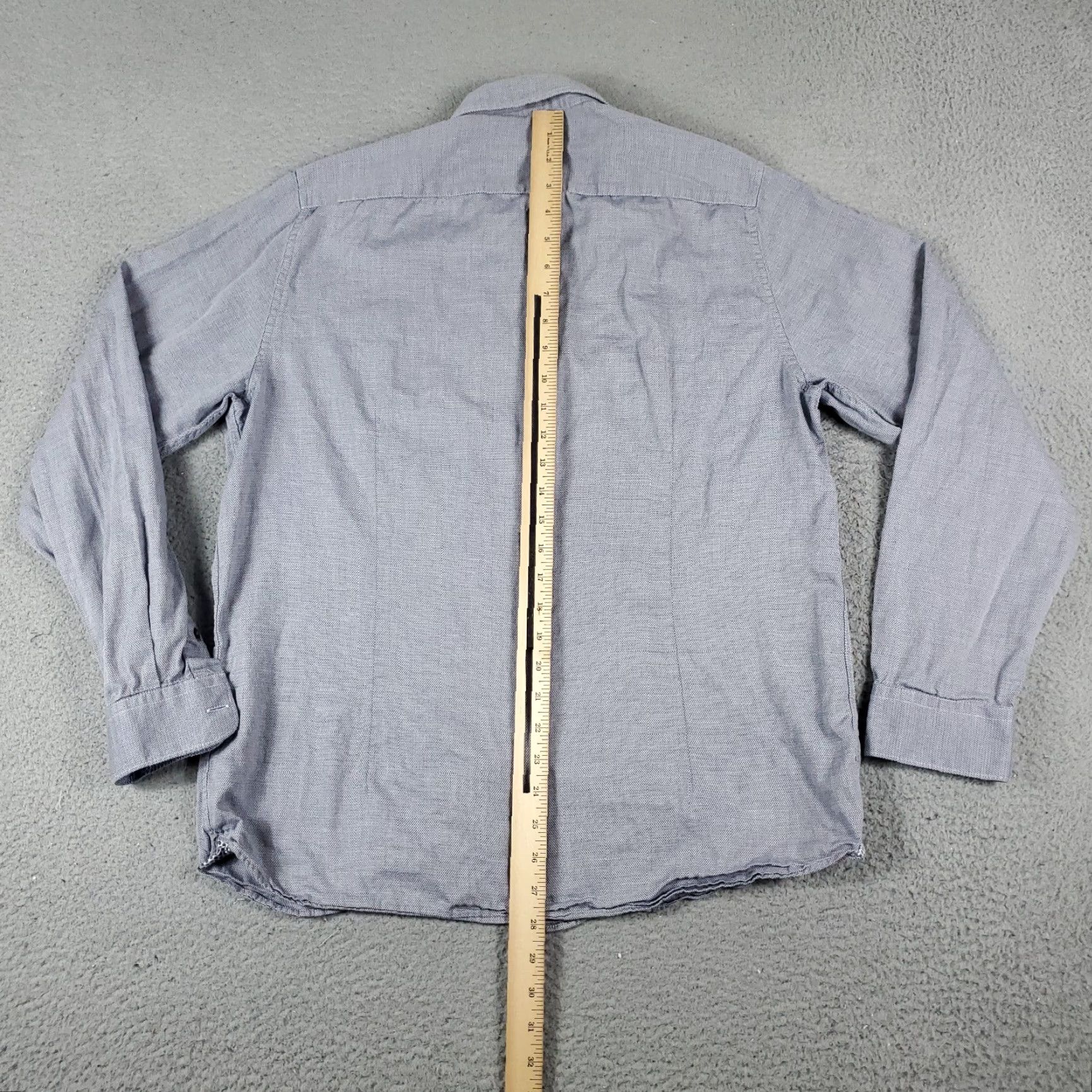 Ted Baker TED BAKER LONDON Shirt Mens Size 5 Gray Button-Up Long Sleeve Casual Modern Classic Size US S / EU 44-46 / 1 - 3 Thumbnail