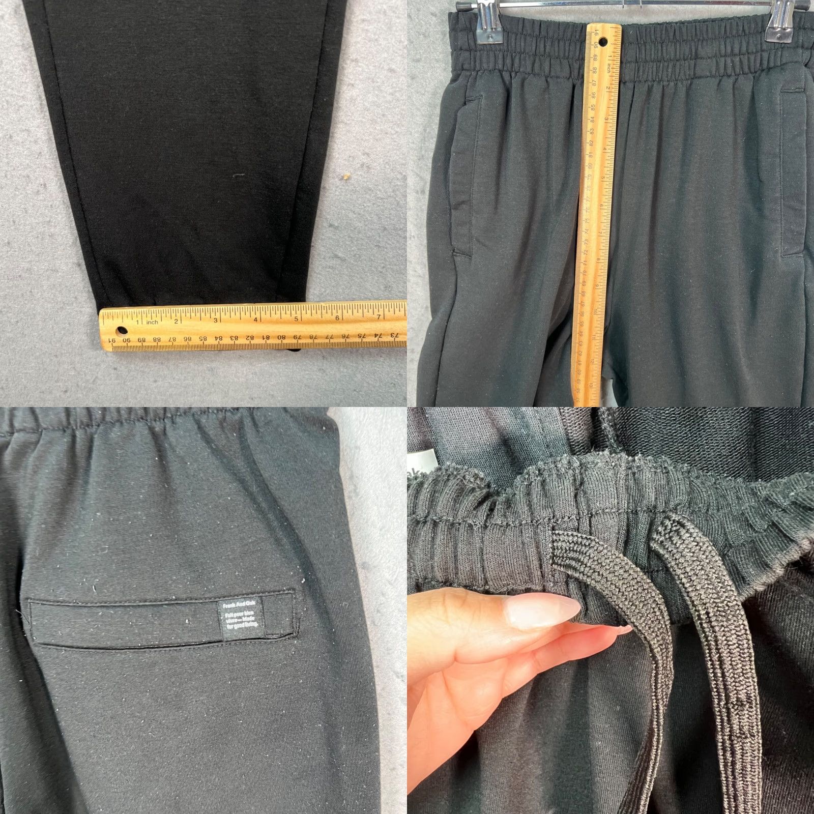 Frank And Oak VINTAGE Frank & Oak Womens XS Black Sweatpants Pants Polyester & Organic Cotton Size 26" / US 2 / IT 38 - 8 Thumbnail