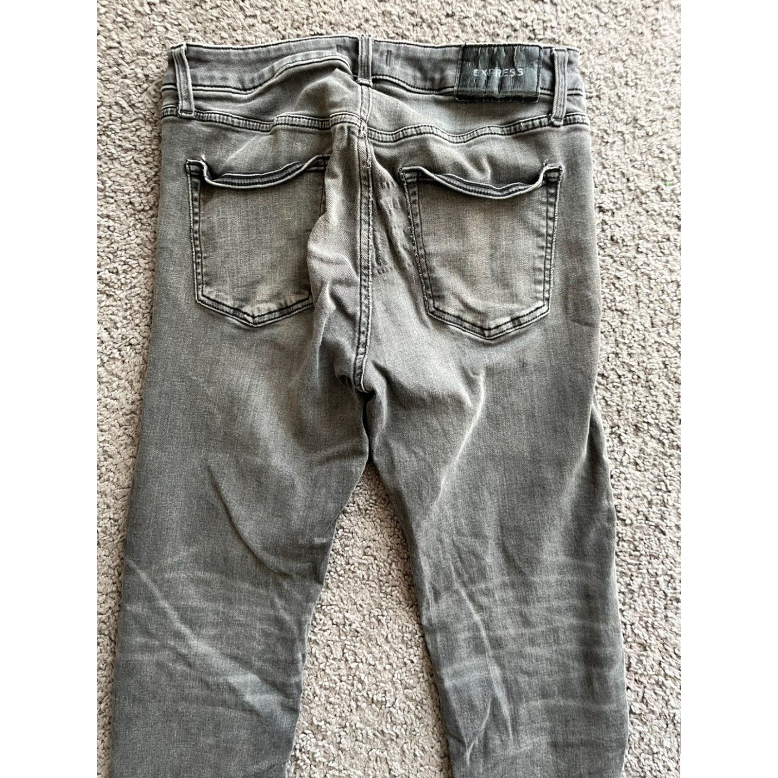 Express VINTAGE Express Men's Jeans 30x30 Dark Wash Slim Straight Leg Denim Cotton 90s Mens Size US 30 / EU 46 - 5 Thumbnail