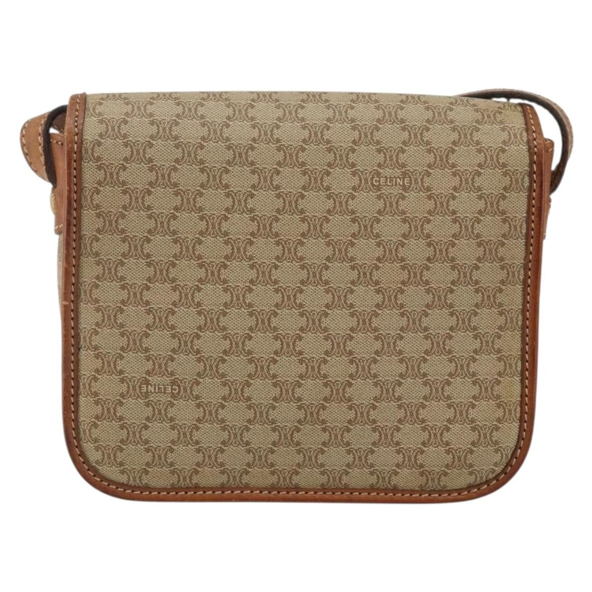 Celine CELINE Macadam Canvas Shoulder Bag Pvc Beige Gold Size ONE SIZE - 3 Thumbnail