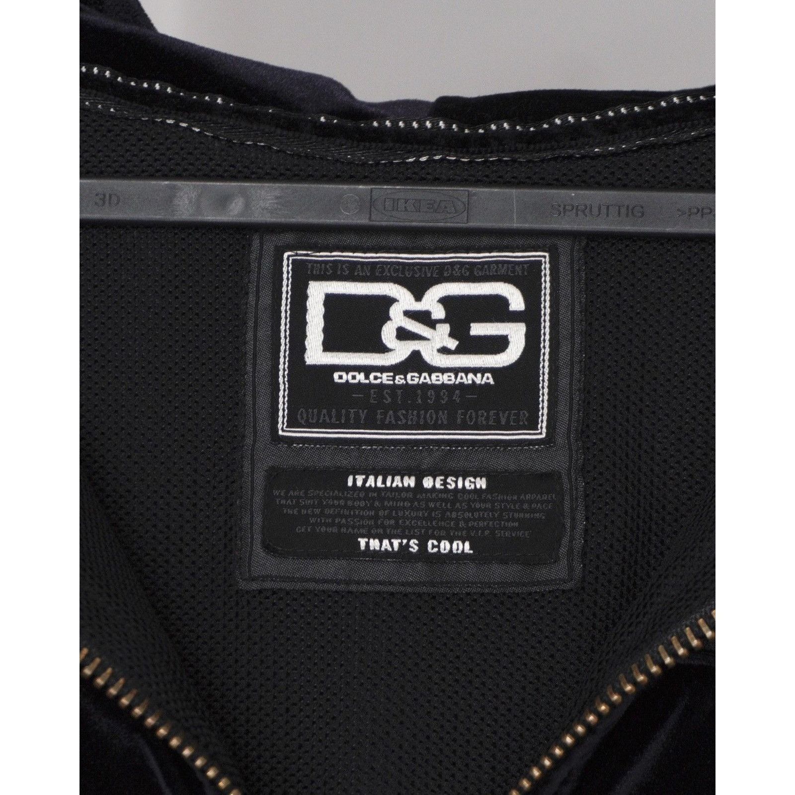 Dolce & Gabbana Dolce gabbana nylon velour black zip hoodie Size US XL / EU 56 / 4 - 5 Thumbnail
