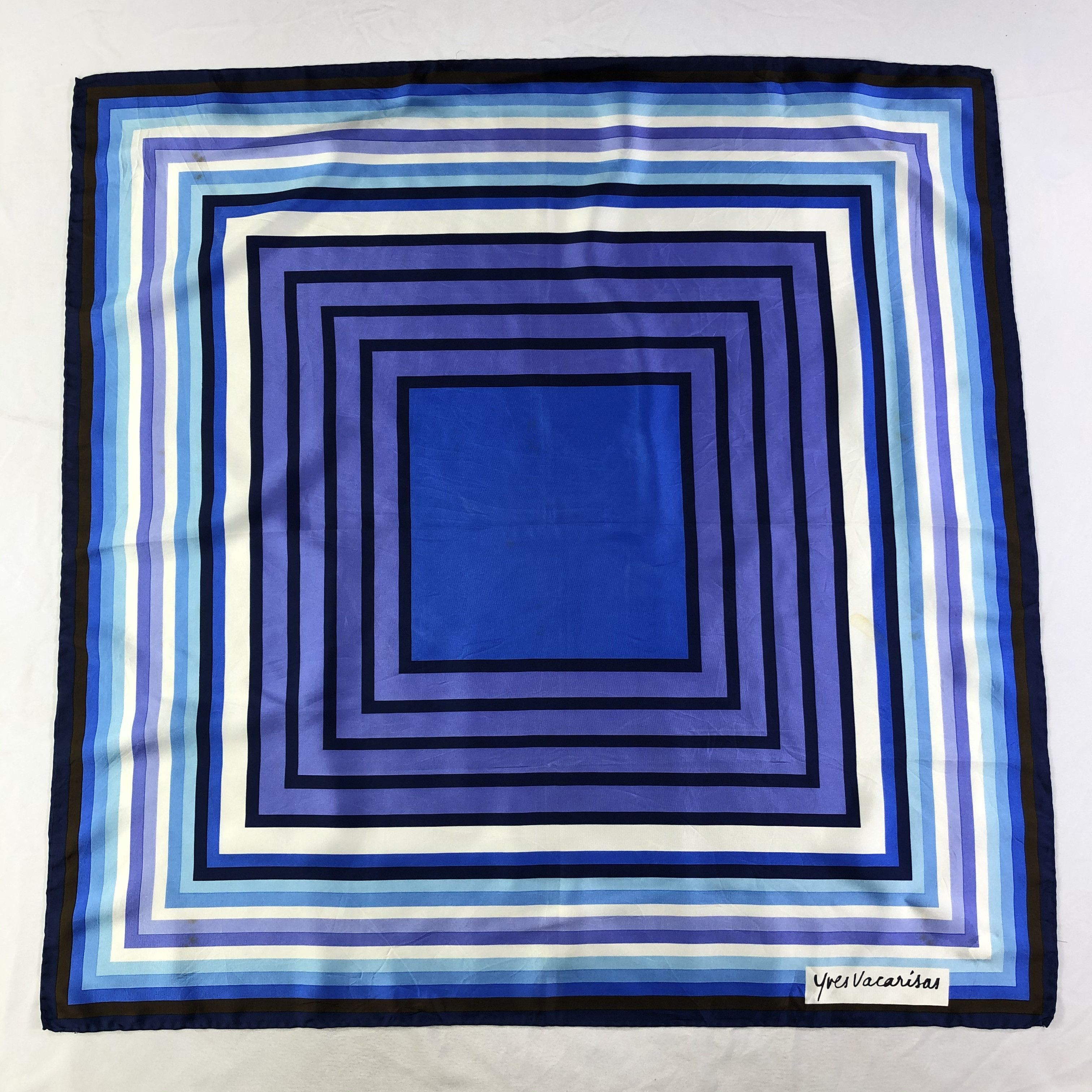 Vintage Vintage Yves Vacarisas Silk Scarf Size ONE SIZE - 2 Thumbnail