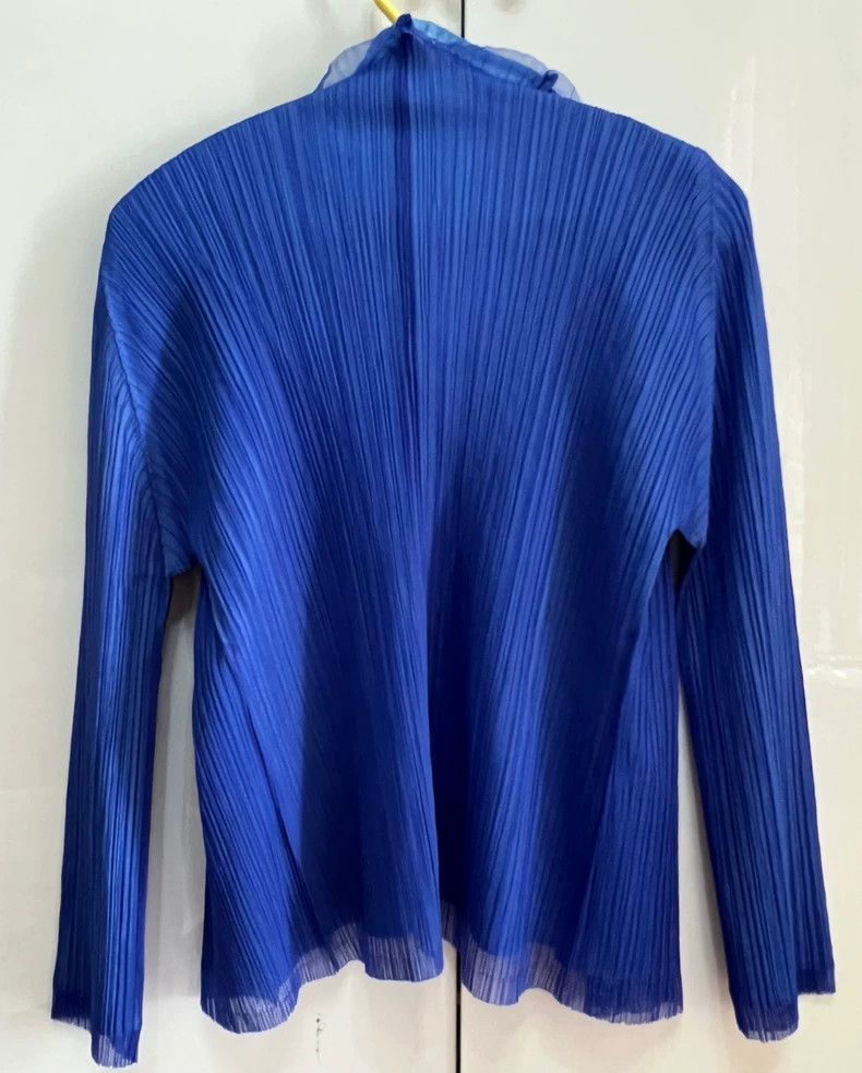 Issey Miyake Issey Miyake size:3 Blue pleated double-layered coat Size M / US 6-8 / IT 42-44 - 8 Thumbnail
