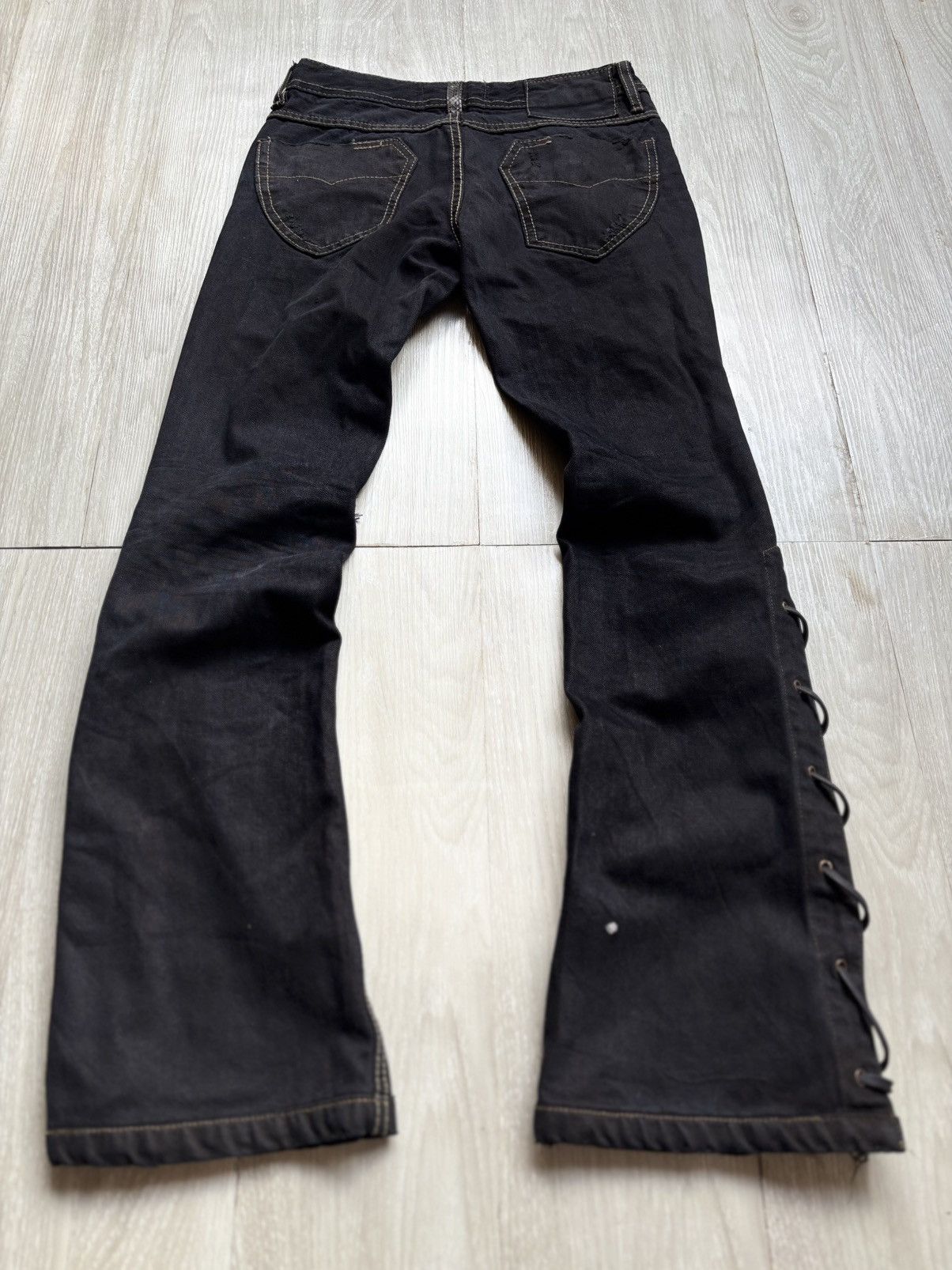Japanese Brand Lolita distressed flare jeans Size US 28 / EU 44 - 5 Thumbnail
