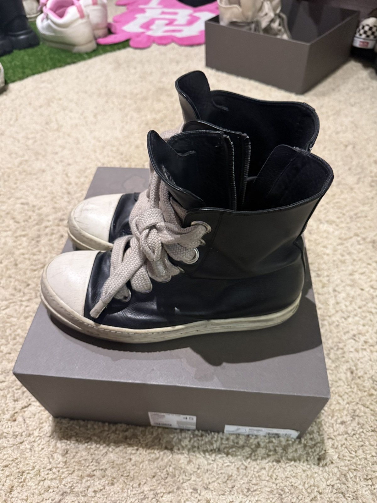 Rick Owens Rick Owens high top jumbo laces size 45 Size US 12 / EU 45 - 2 Thumbnail