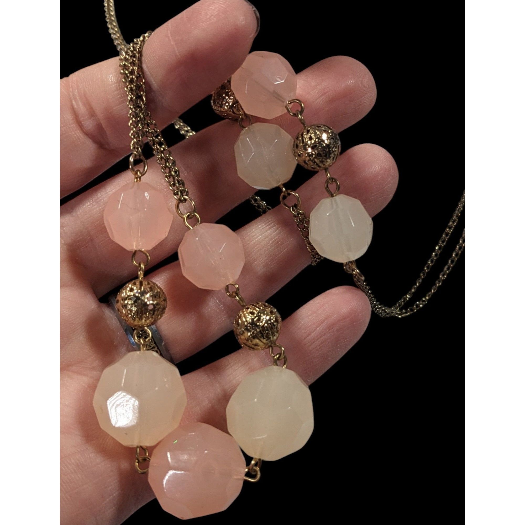 Other Vintage Coquette Pastel Beaded Station Necklace Size ONE SIZE - 3 Thumbnail