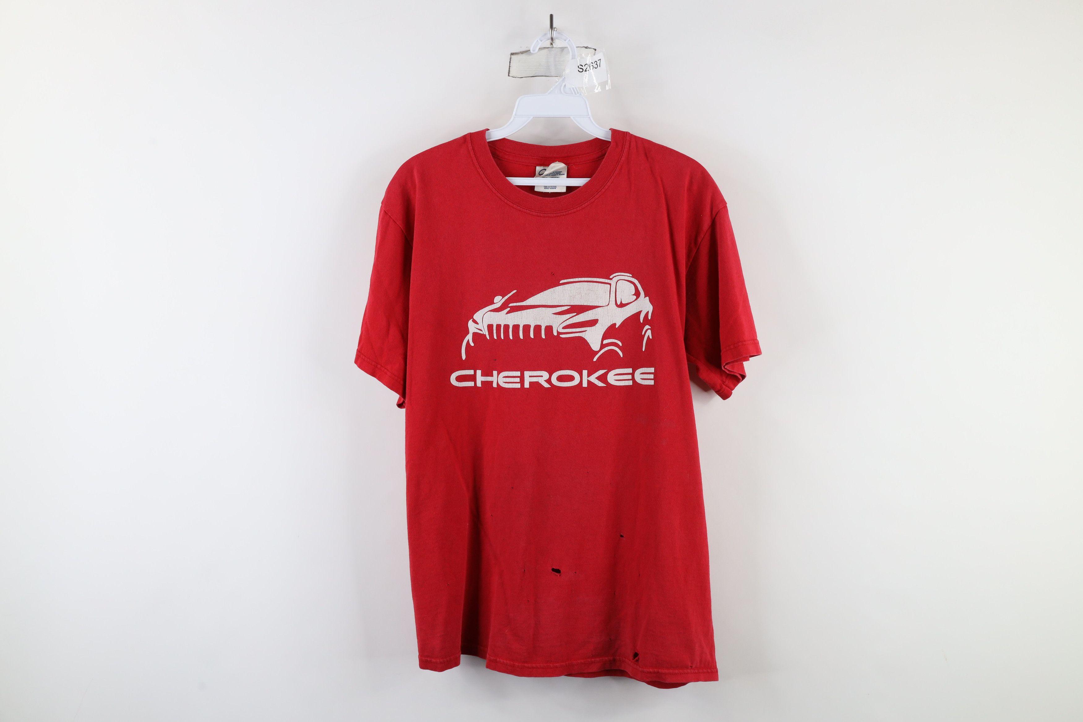 Vintage Vintage 90s Spell Out Jeep Cherokee Short Sleeve T-Shirt USA Size US M / EU 48-50 / 2 - 1 Thumbnail