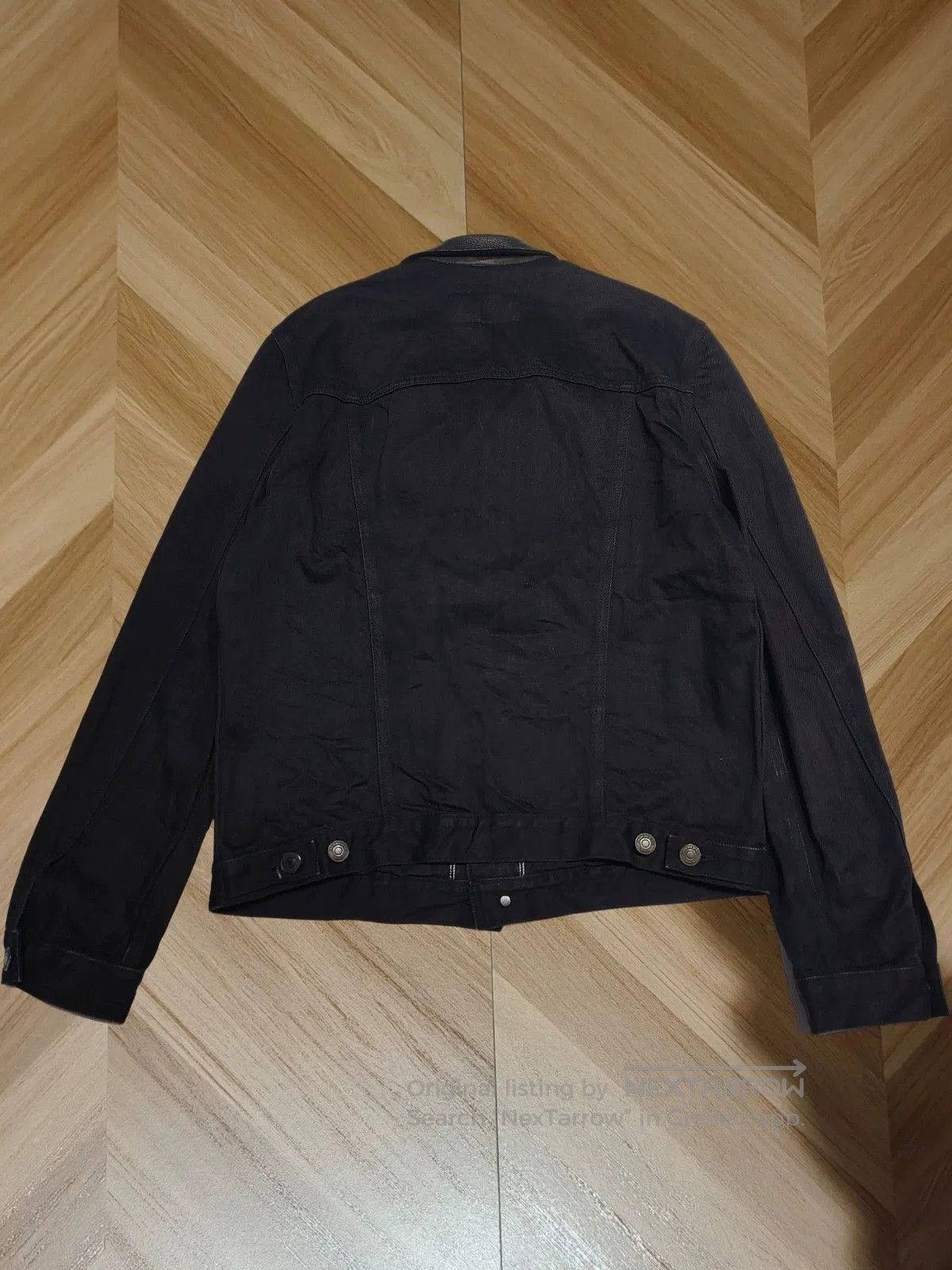 Burberry burberry denim jacket with black leather trim. Size US L / EU 52-54 / 3 - 2 Thumbnail