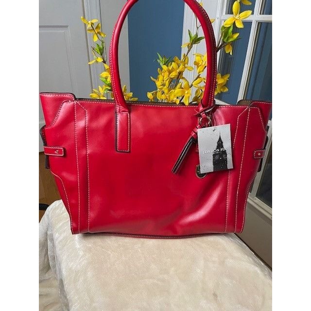 London Fog Never used - Still has one Tag - Longdon Fog Red Leather Tot Size ONE SIZE - 1 Thumbnail