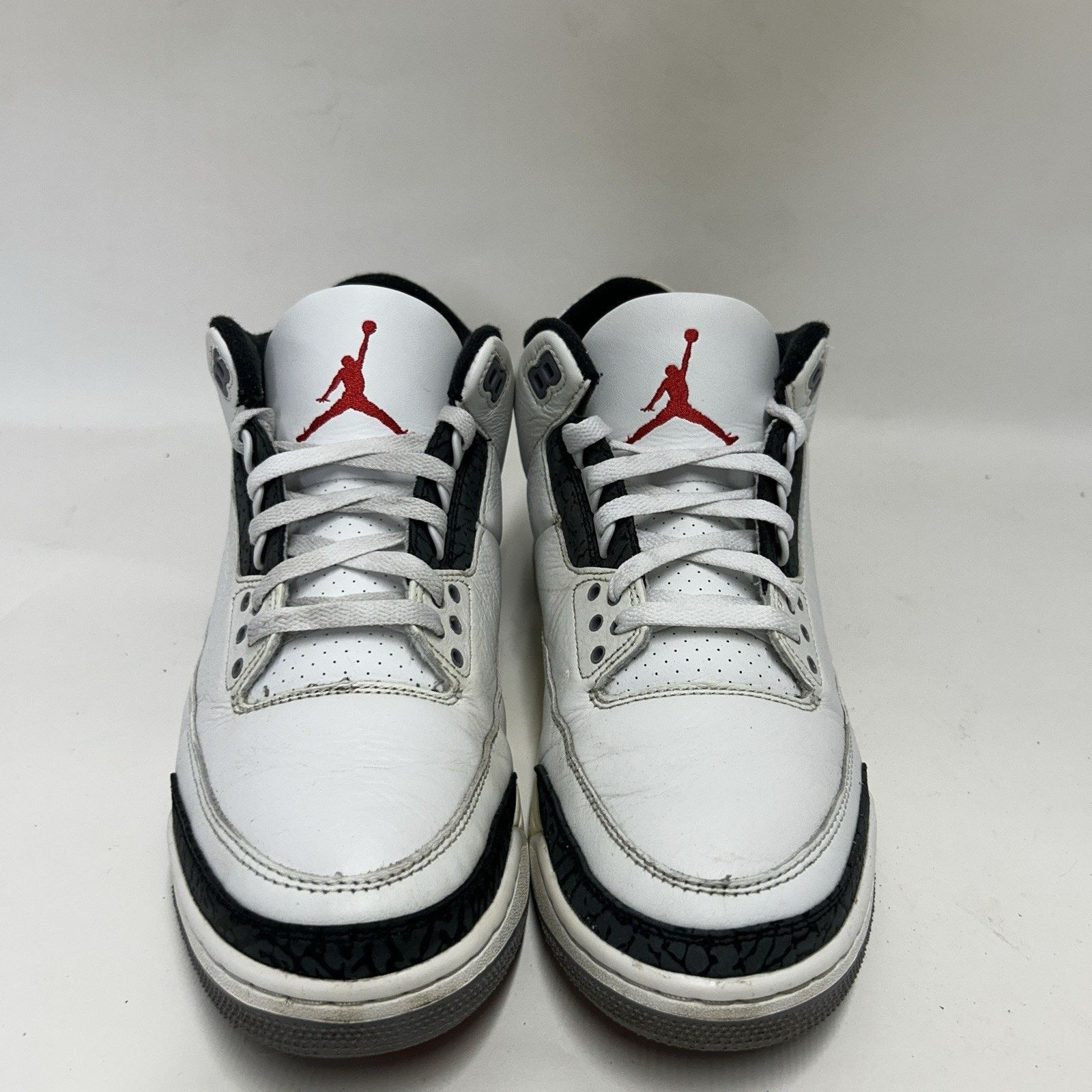 Nike Nike Air Jordan 3 Retro “Cement Grey White Fire Red” Size US 9 / EU 42 - 2 Thumbnail