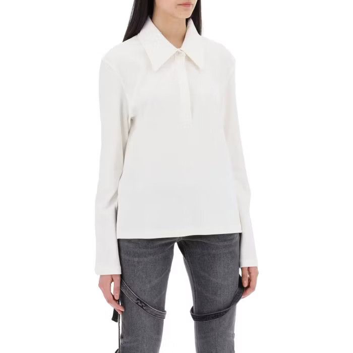 o1s22i1n0424 Cotton Polo Shirt in White