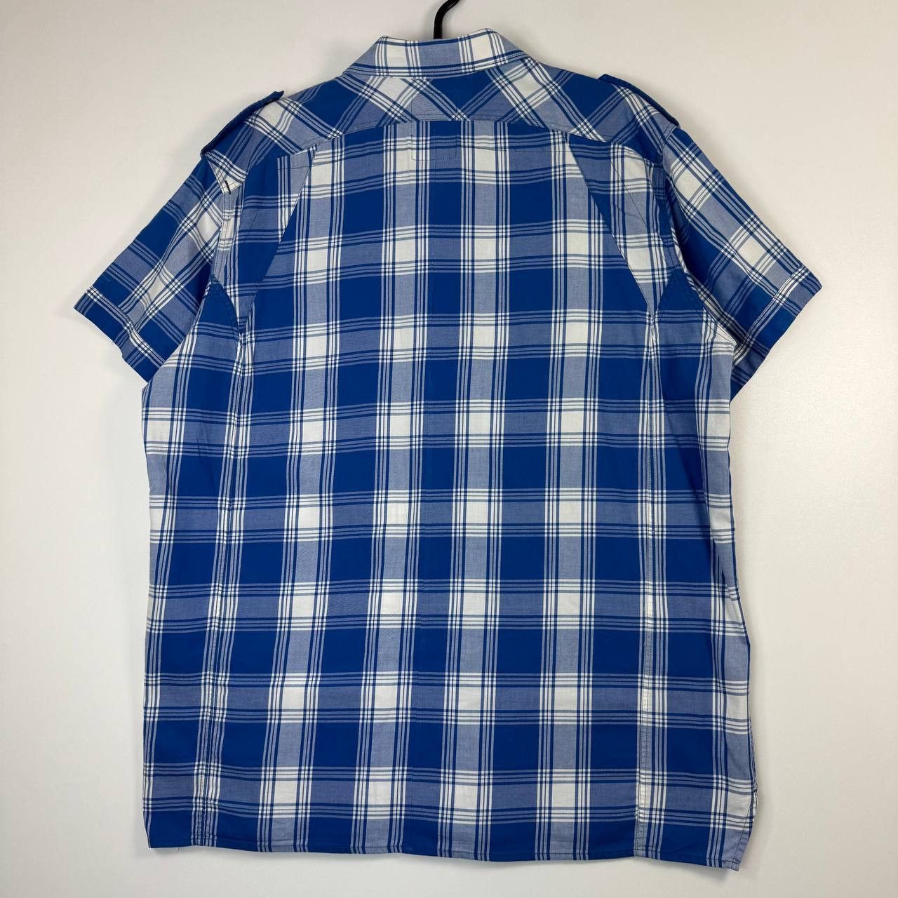 G-Star G-Star RAW Blue Plaid Short Sleeve Check Button Up XXL Size US XXL / EU 58 / 5 - 8 Thumbnail