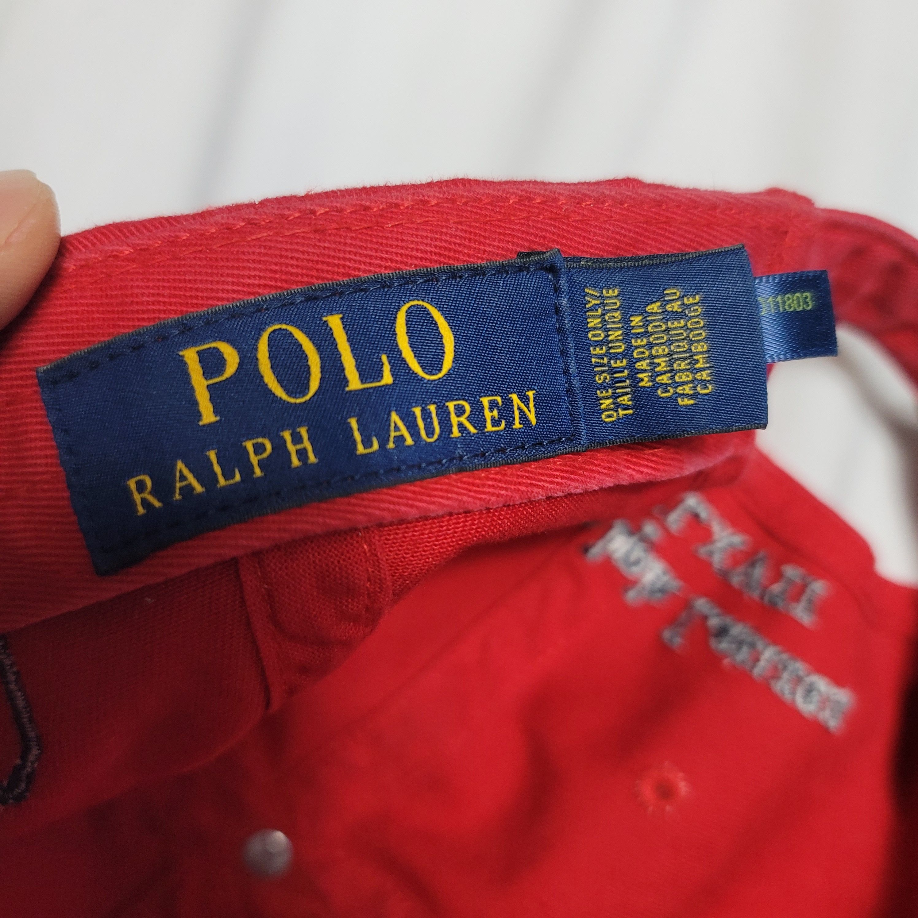 Polo Ralph Lauren Polo Ralph Lauren Red Embroidered Cap Size ONE SIZE - 7 Thumbnail