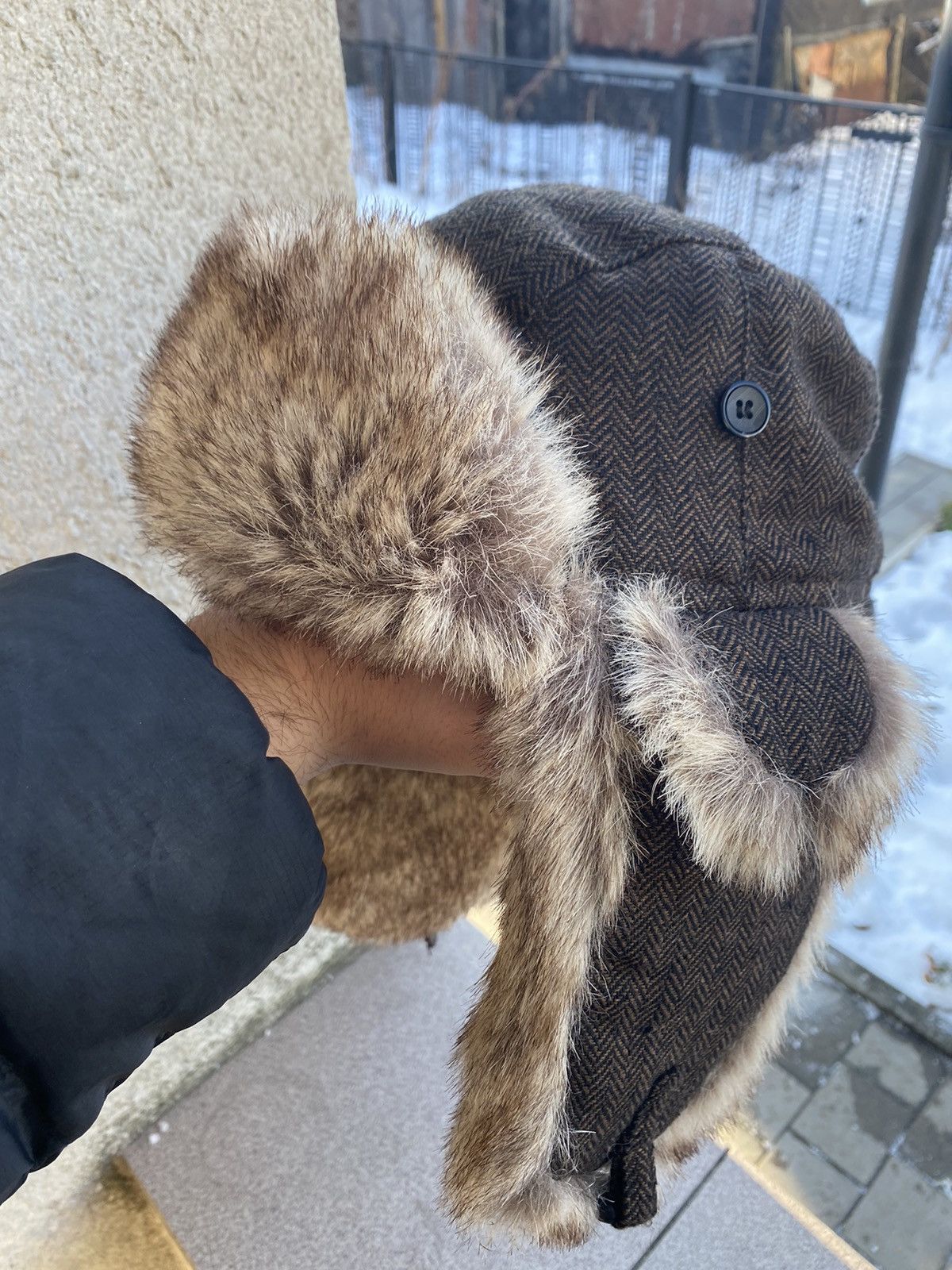 Hysteric Glamour × Vintage Crazy Y2k Mohair Fuzzy Hat Ushanka Punk Winter Size ONE SIZE - 1 Thumbnail