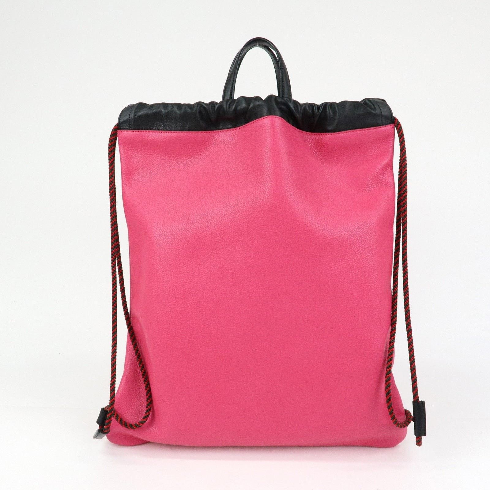 Gucci Gucci Logo Drawstring Calfskin Backpack Pink Size ONE SIZE - 2 Thumbnail