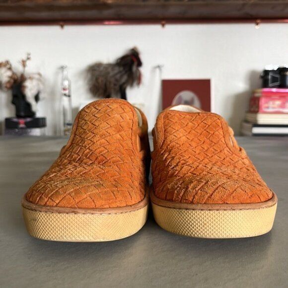 Bottega Veneta Bottega Veneta Orange Intrecciato Suede Dodger Skateboard Sl Size US 7 / EU 40 - 2 Thumbnail