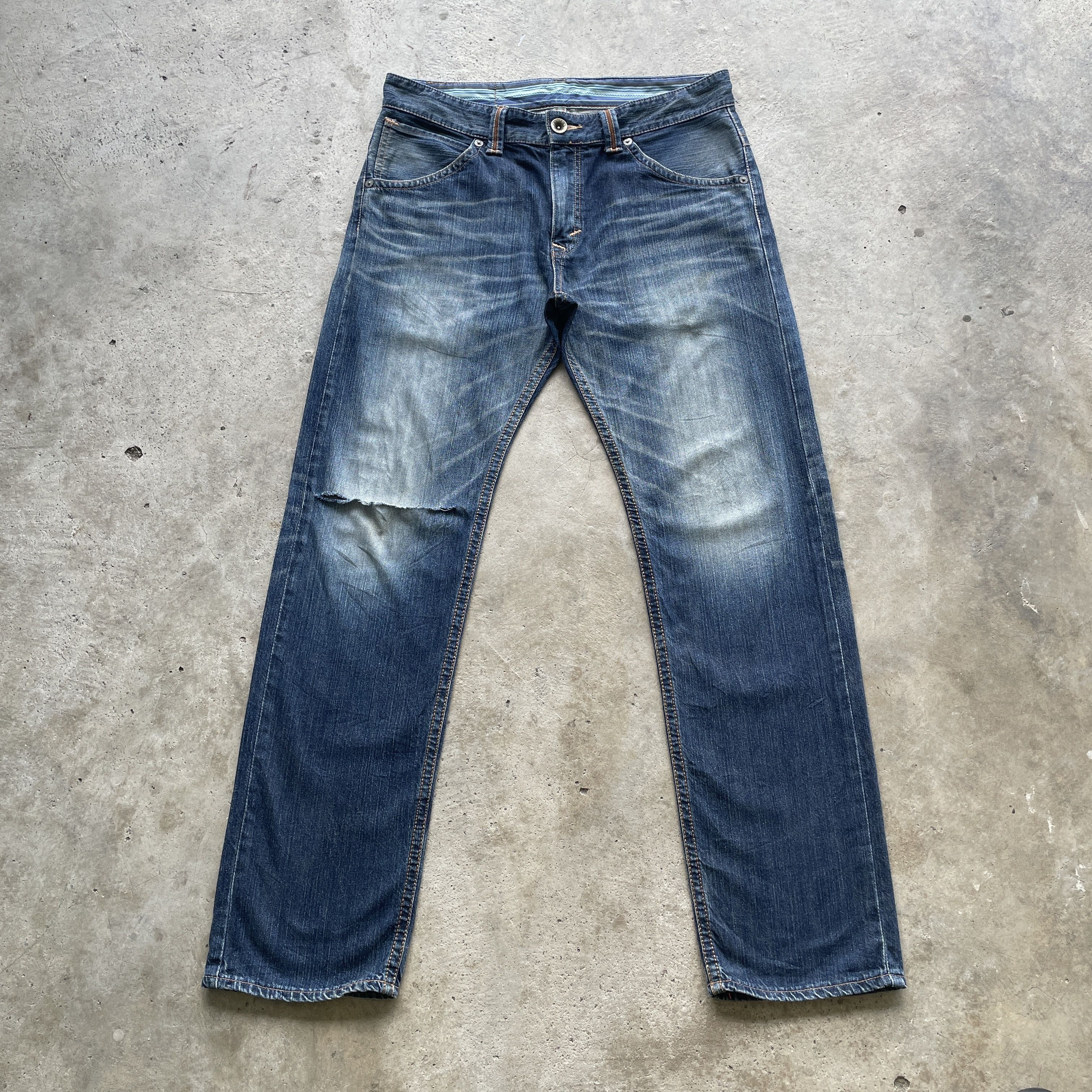 Edwin VINTAGE EDWIN XV JEANS DISTRESSED FADED DENIM PANTS W36x33.5 Size US 36 / EU 52 - 3 Thumbnail