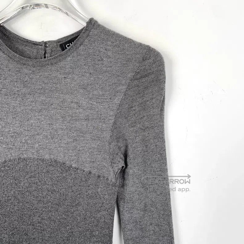 Chanel Chanel Gray cotton round-neck long-sleeved knitted dress Size XS / US 0-2 / IT 36-38 - 3 Thumbnail