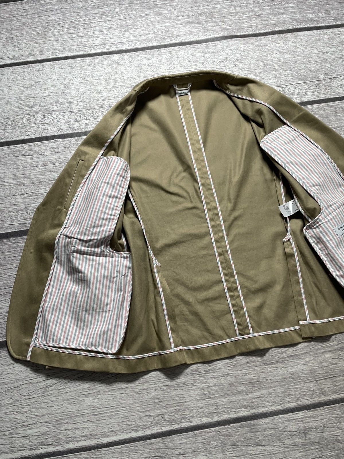 Thom Browne Thom Browne Beige Unconstructed Classic Blazer Size 48R - 11 Thumbnail