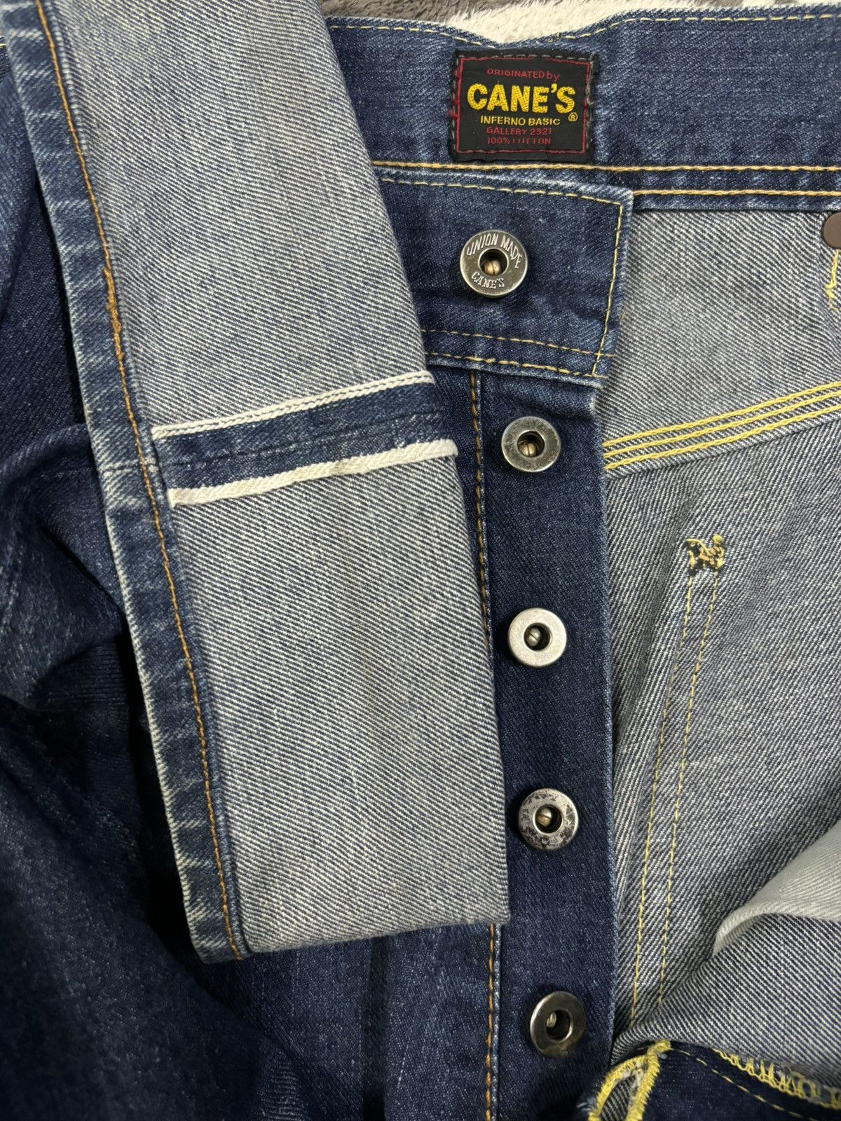 Sugar Cane Vintage 1990s Sugar Cane’s Selvedge Buckle Back Baggy Jeans Size US 30 / EU 46 - 5 Thumbnail