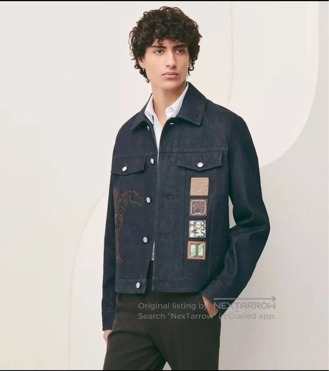 Hermes Hermes 23SS Men's Pegasus Denim Jacket. Size US S / EU 44-46 / 1 - 2 Thumbnail
