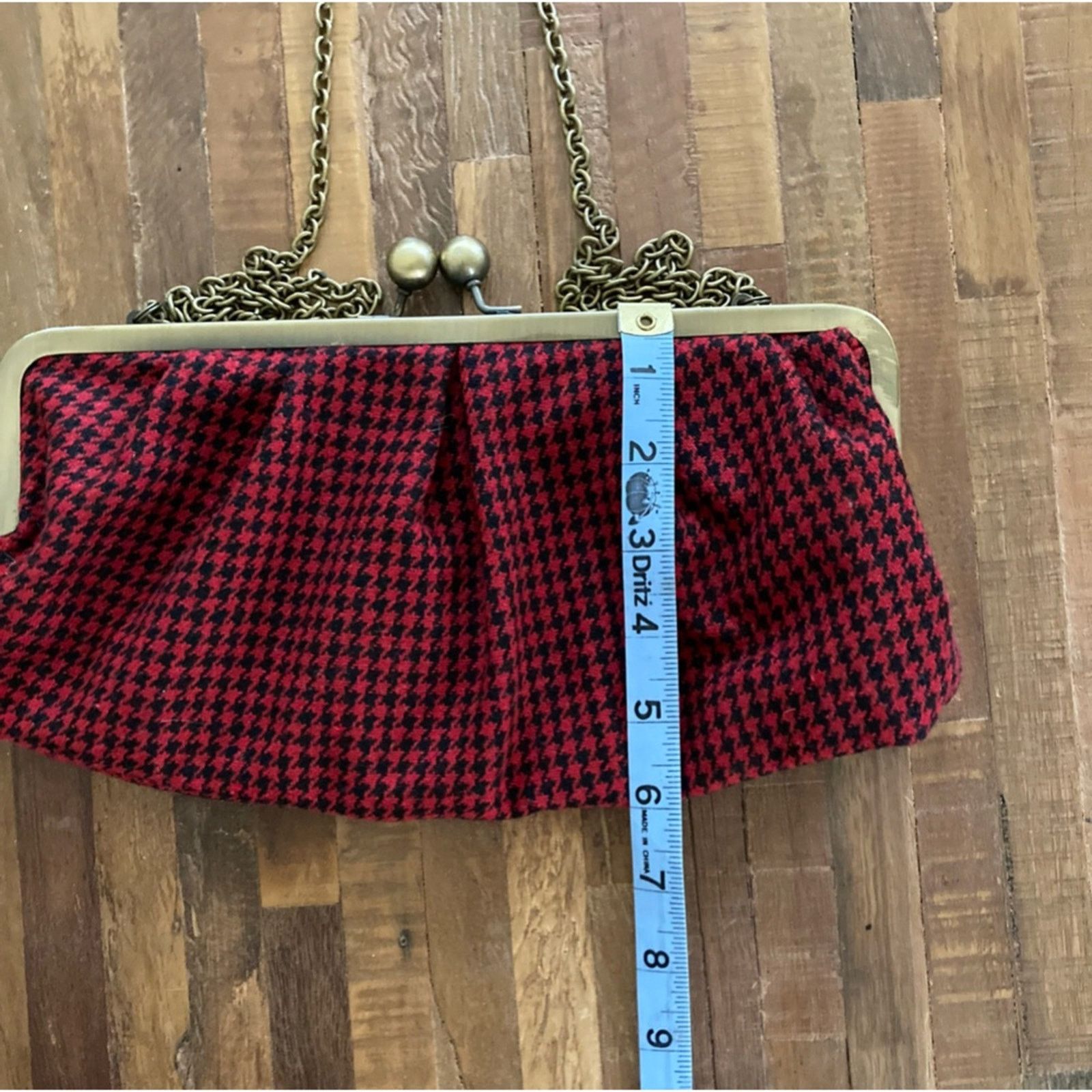 Vintage Vintage Wool Blend Crossbody/Shoulder Bag, Chain Strap Size ONE SIZE - 3 Thumbnail