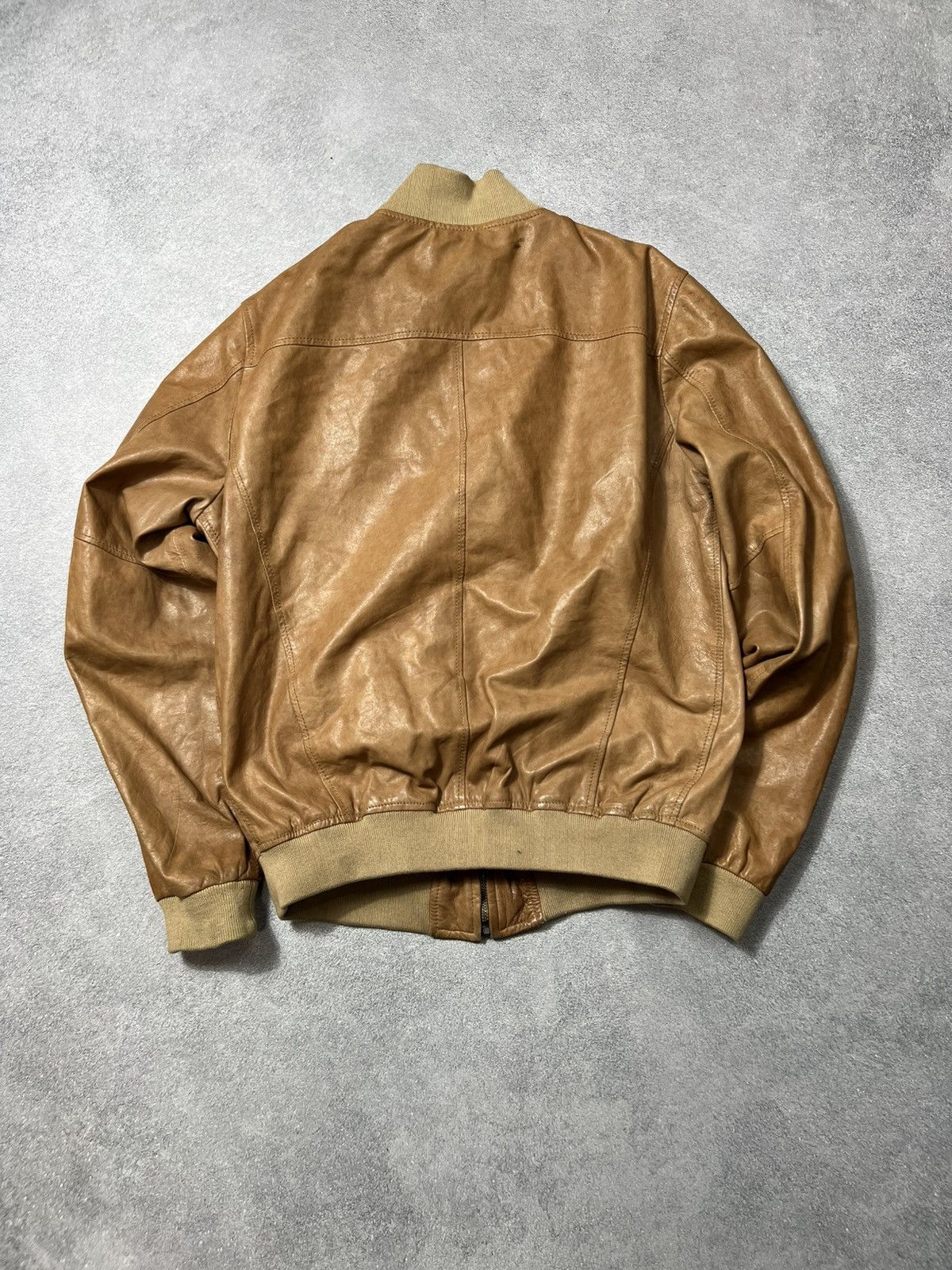 Genuine Leather × Japanese Brand Rare Hype Mens Brown Genuine Leather Jacket Size US M / EU 48-50 / 2 - 6 Thumbnail
