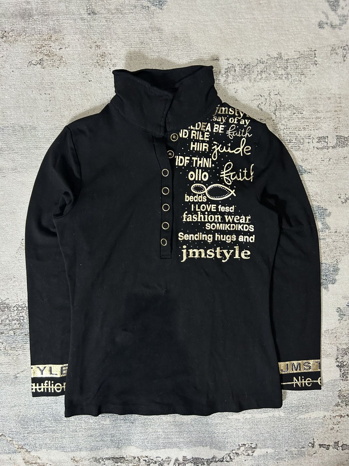 Beauty Beast Japanese Gothic Poem Glitter Longsleeve Jm Style Size US M / EU 48-50 / 2 - 3 Thumbnail