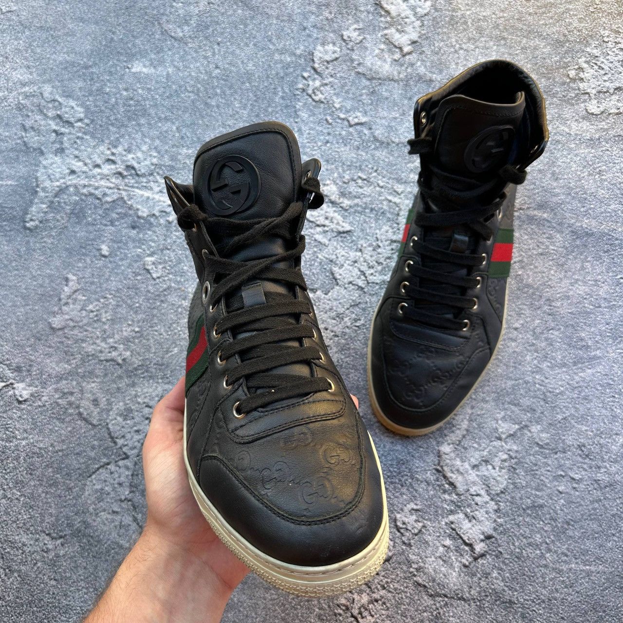 Gucci Gucci sneakers leather hi top Size US 7 / EU 40 - 2 Thumbnail