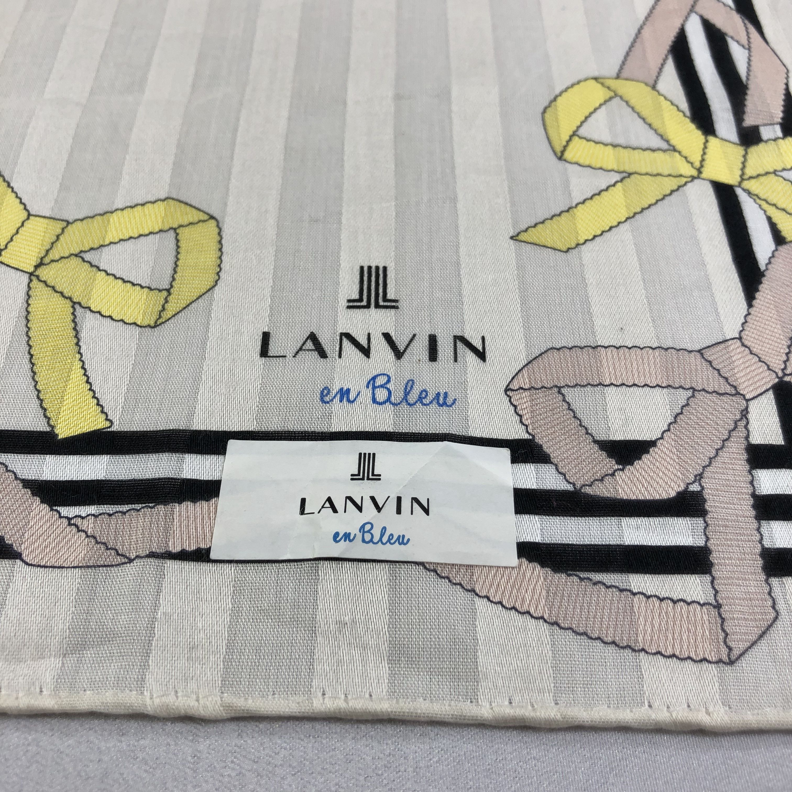 Lanvin × Vintage Lanvin Ribbons Handkerchief Neckerchief Bandana H2212 Size ONE SIZE - 4 Thumbnail