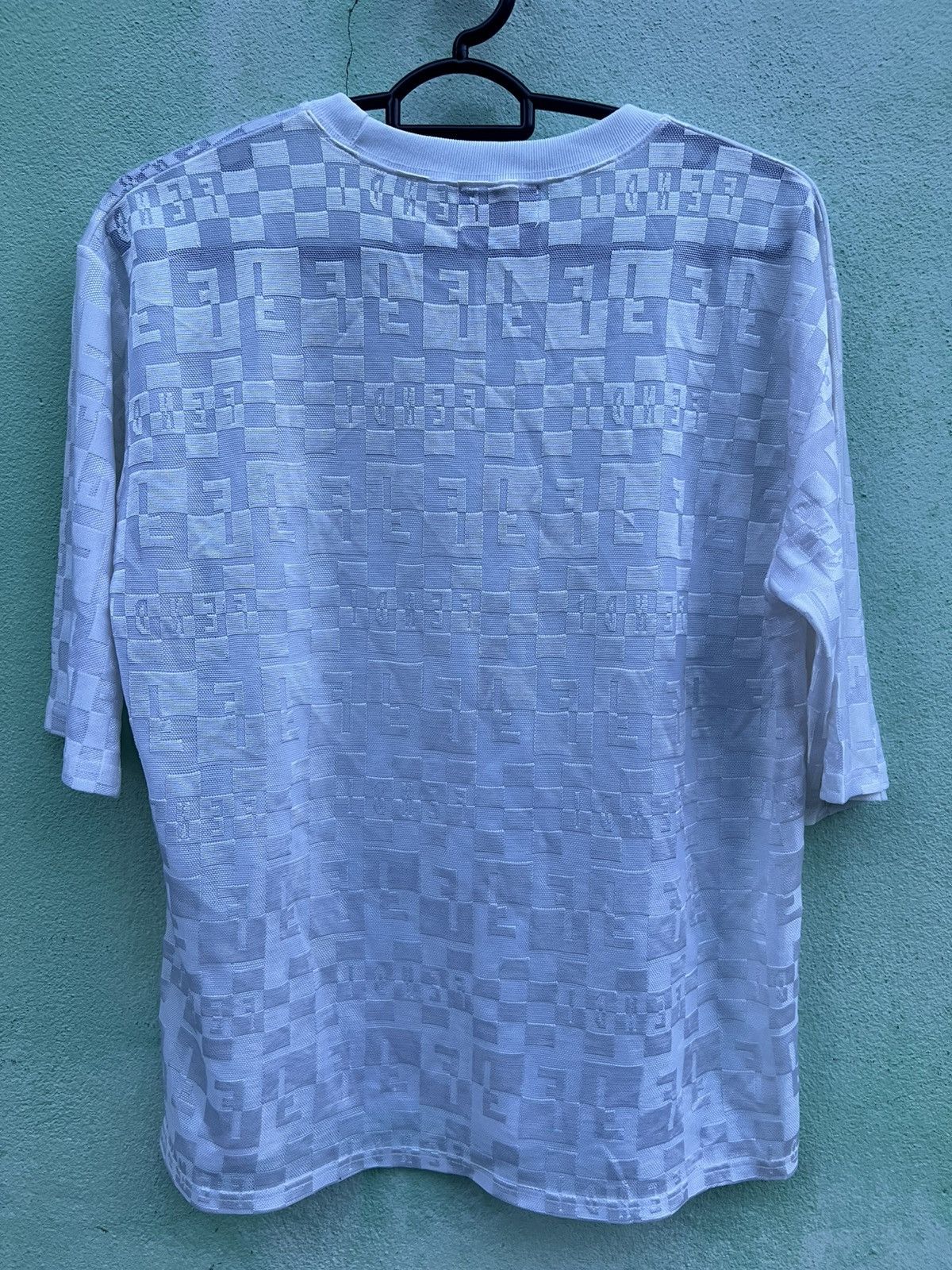 Fendi VINTAGE FENDI JEANS Monogram Checkerboard Spellout T-Shirt Size M / US 6-8 / IT 42-44 - 11 Thumbnail