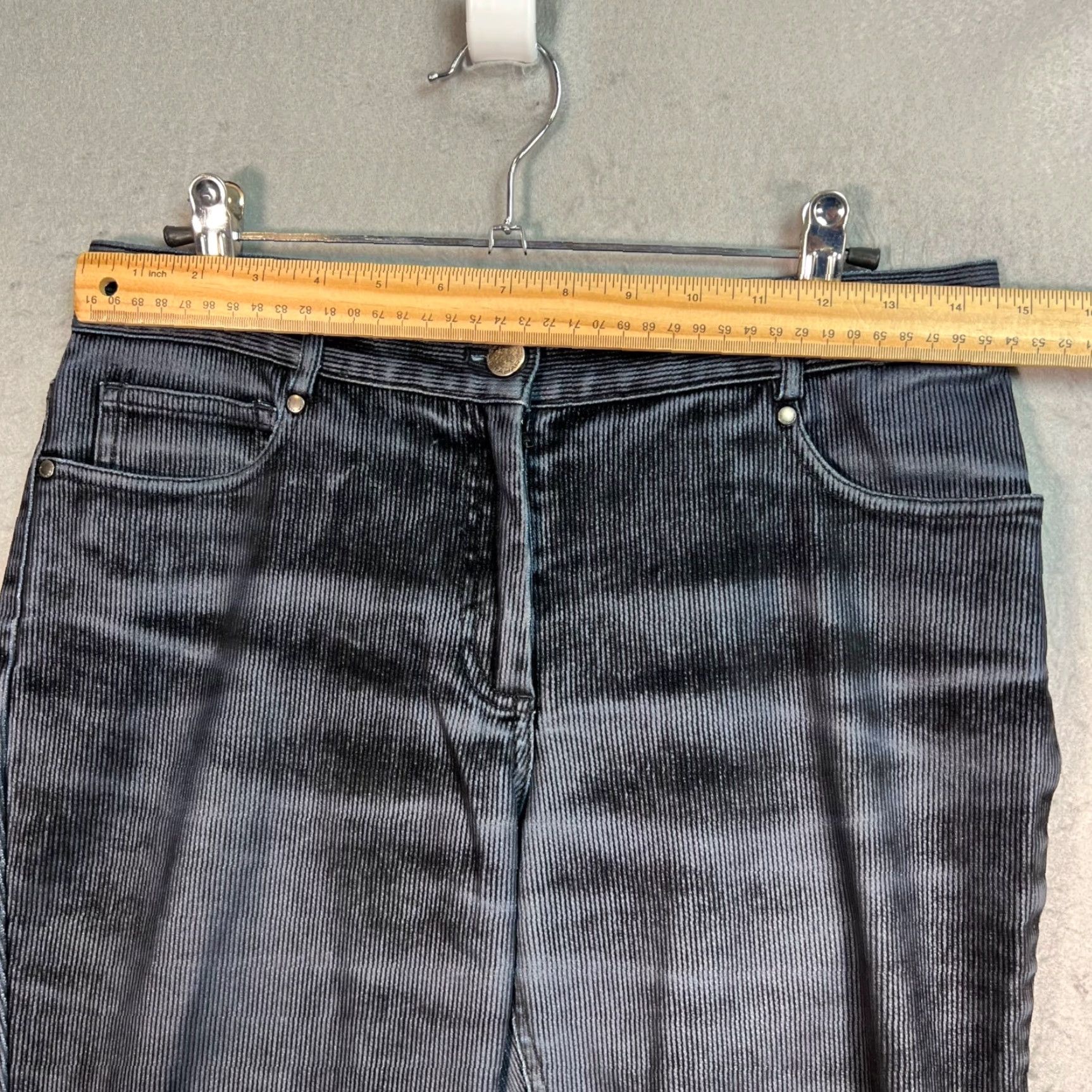 Elie Tahari Elie Tahari Womens Pants Bootcut Corduroy Blue Size 6 Size 28" / US 6 / IT 42 - 5 Thumbnail