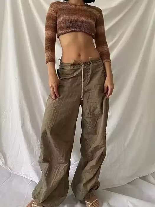 image of Vintage Pants Light Khaki Low Rise, Women's (Size 28)
