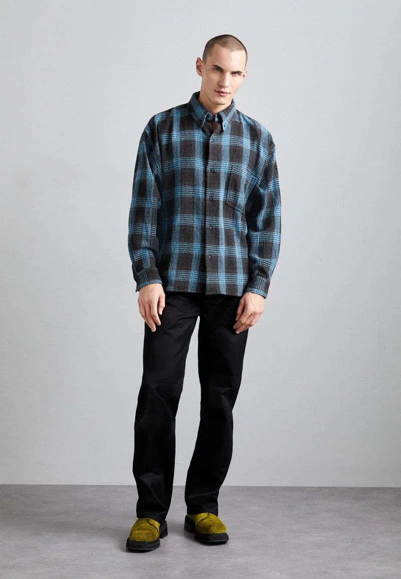 Won Hundred !DS! SS23 Won Hundred Maza Brown Blue Checker Flannel Shirt Size US L / EU 52-54 / 3 - 3 Thumbnail