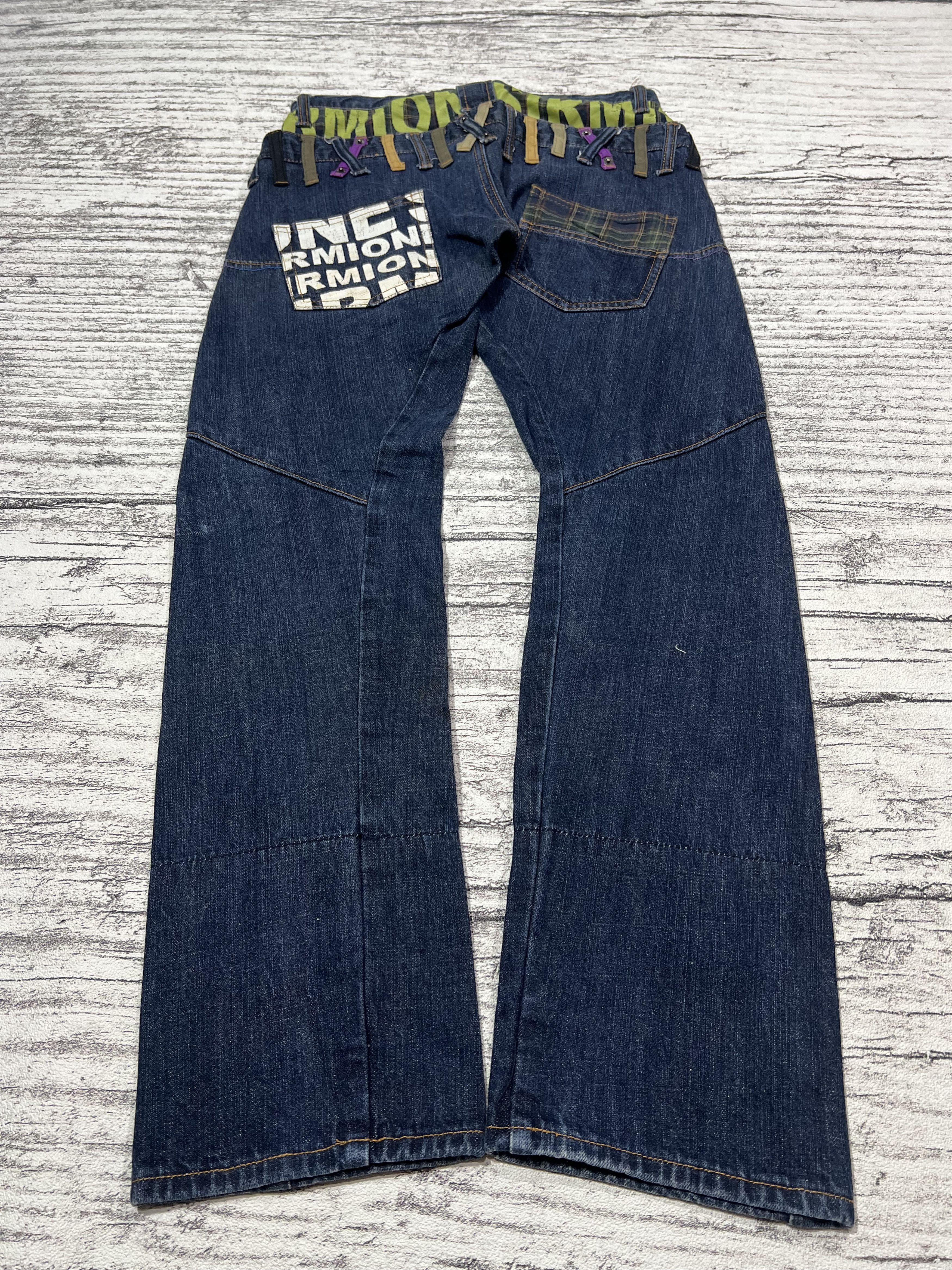 Japanese Brand 2000s Hysteric Double Waist Poem Jeans y2k Lgb Ifsix Size US 29 - 2 Thumbnail