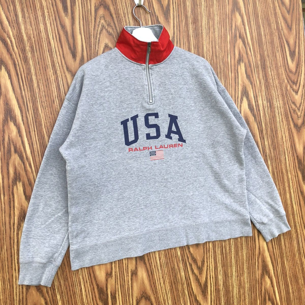 Polo Ralph Lauren Vintage Polo Ralph Lauren USA quarter-zip sweatshirt Size US L / EU 52-54 / 3 - 2 Thumbnail